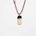 Round Rectangle Pendent With Ball Chain
