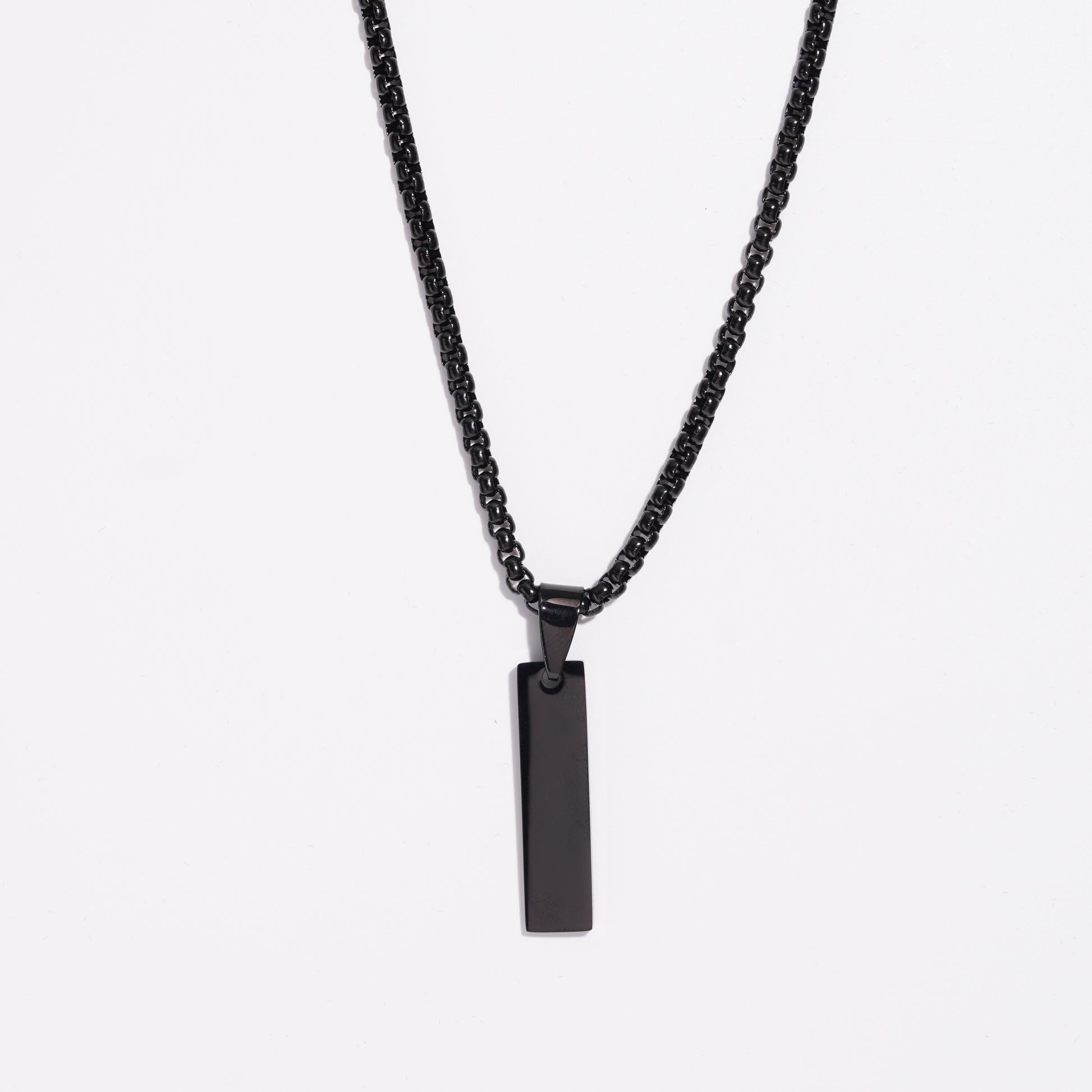 Rectangle Pendent With Ball Chain.