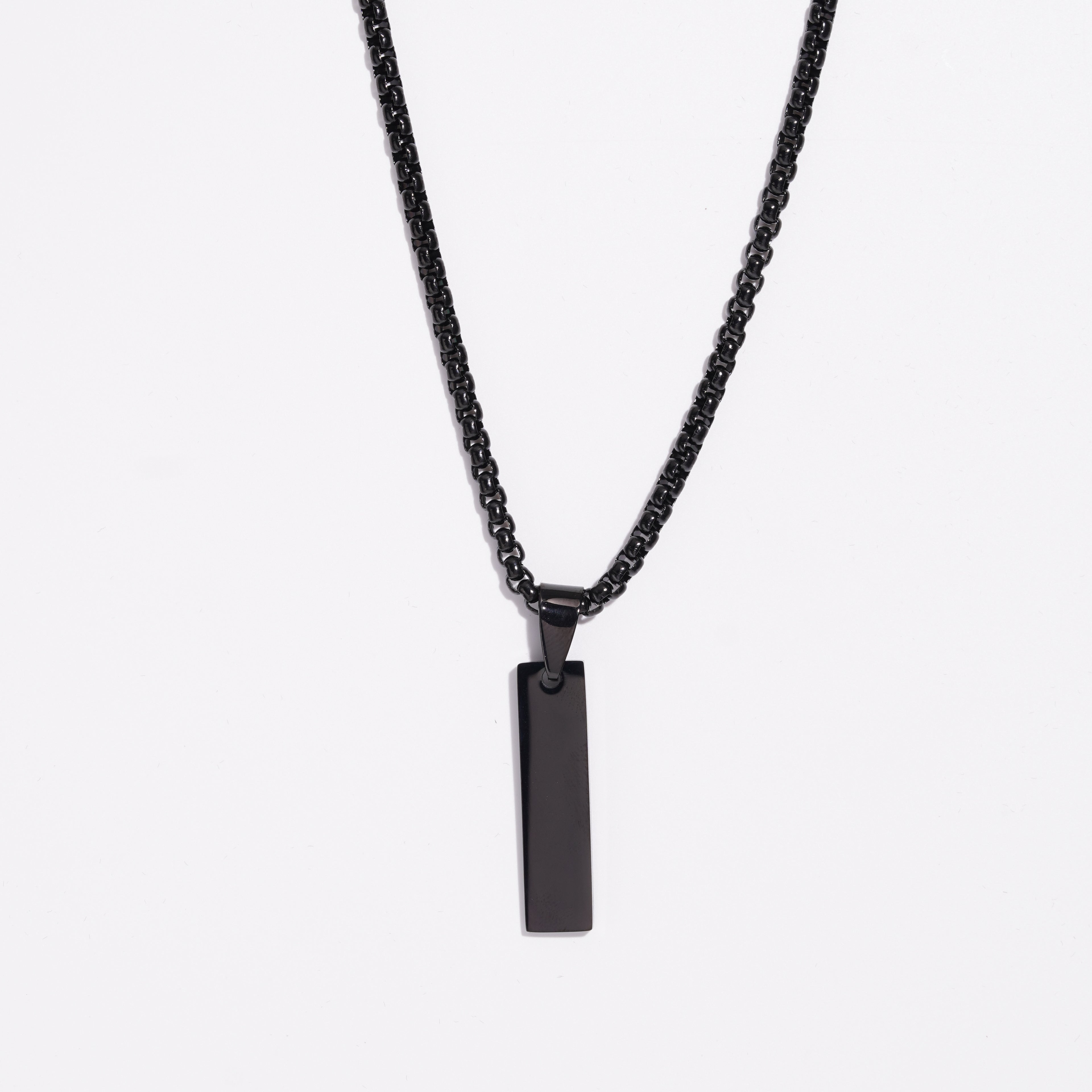 Rectangle Pendent With Ball Chain.
