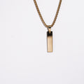 Rectangle Pendent With Ball Chain.