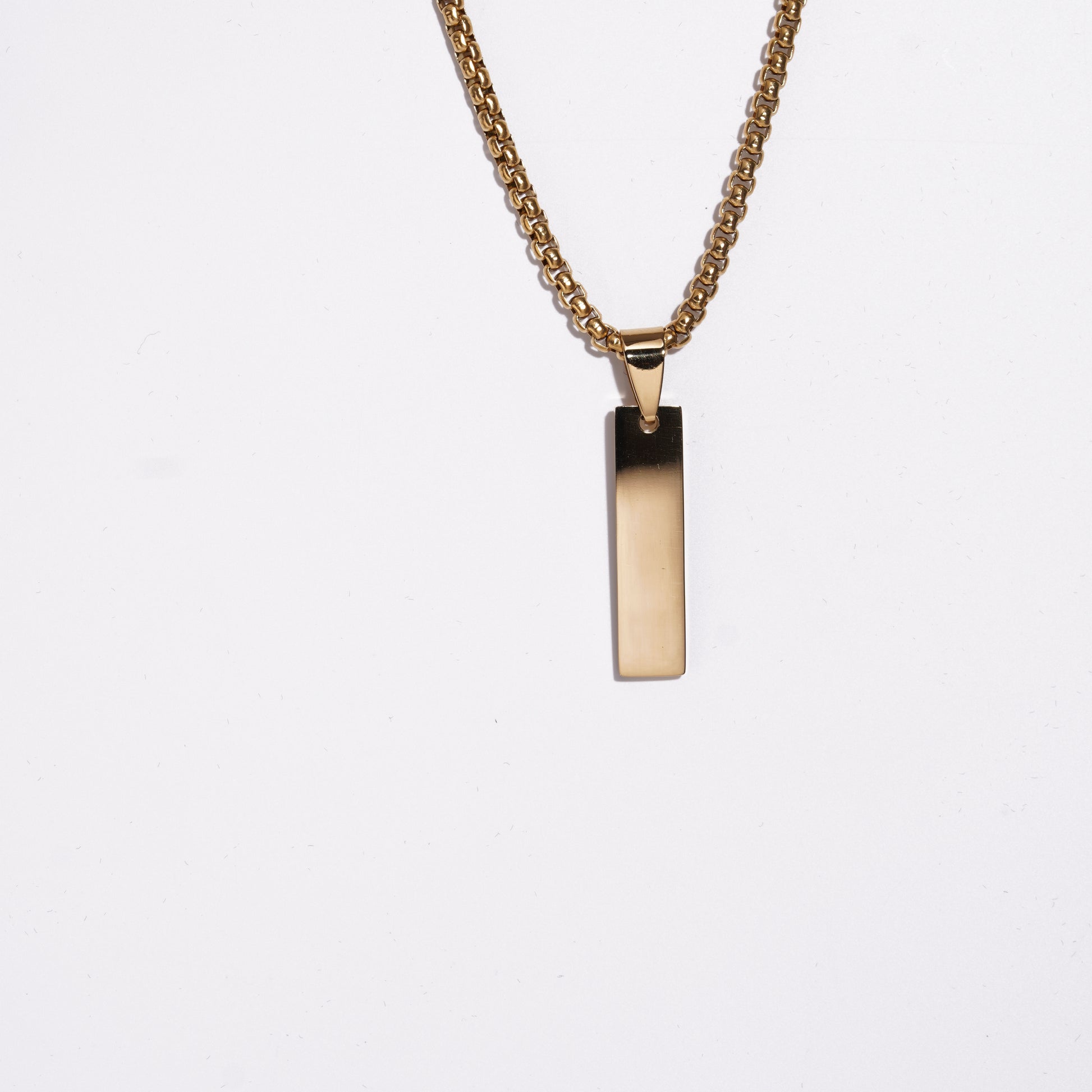 Rectangle Pendent With Ball Chain.