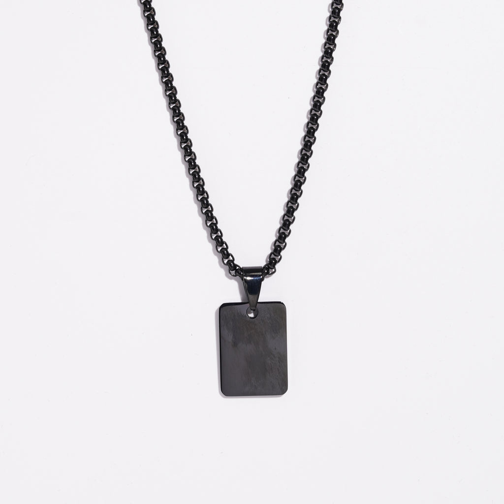 box Pendent With Ball Chain.