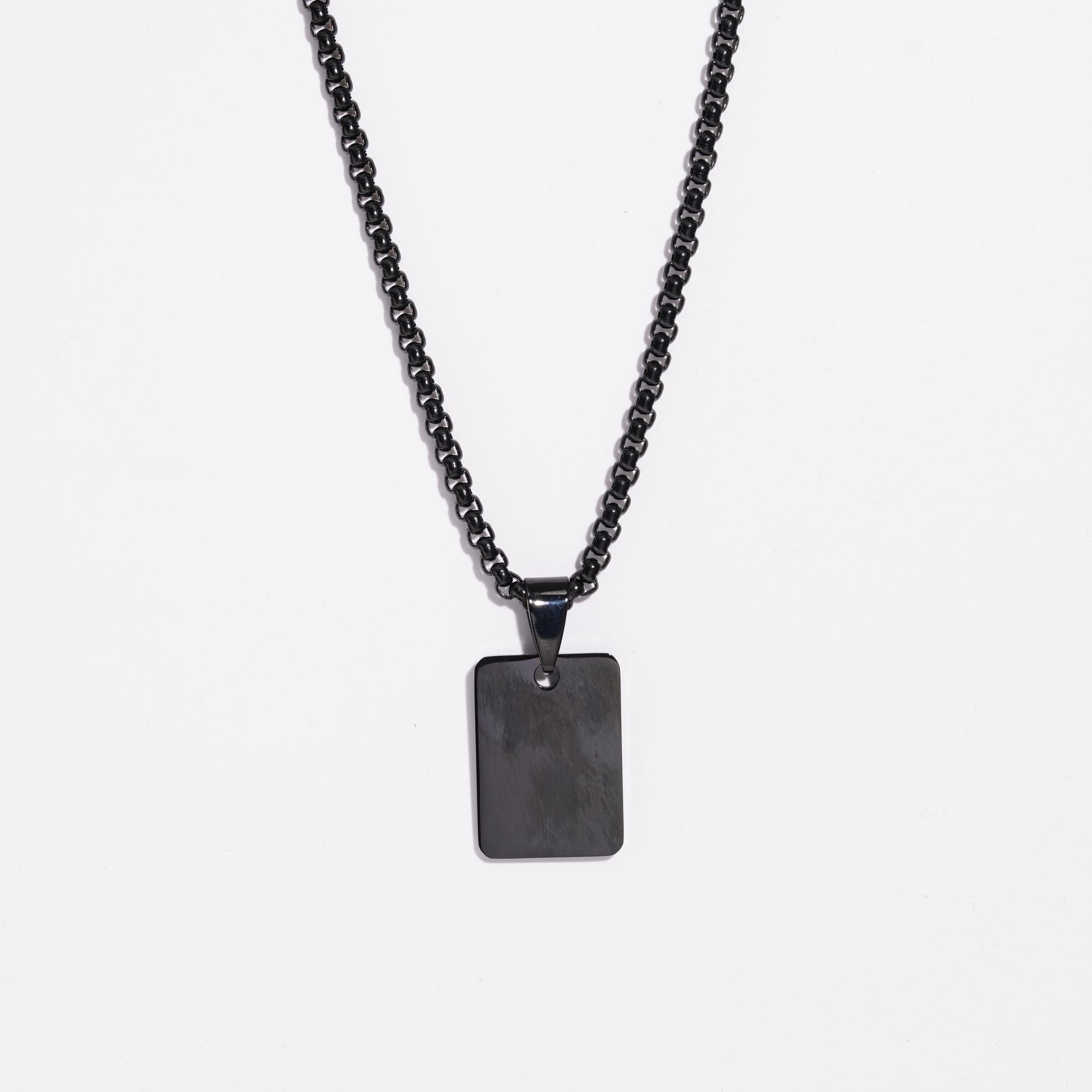 box Pendent With Ball Chain.