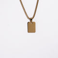 box Pendent With Ball Chain.