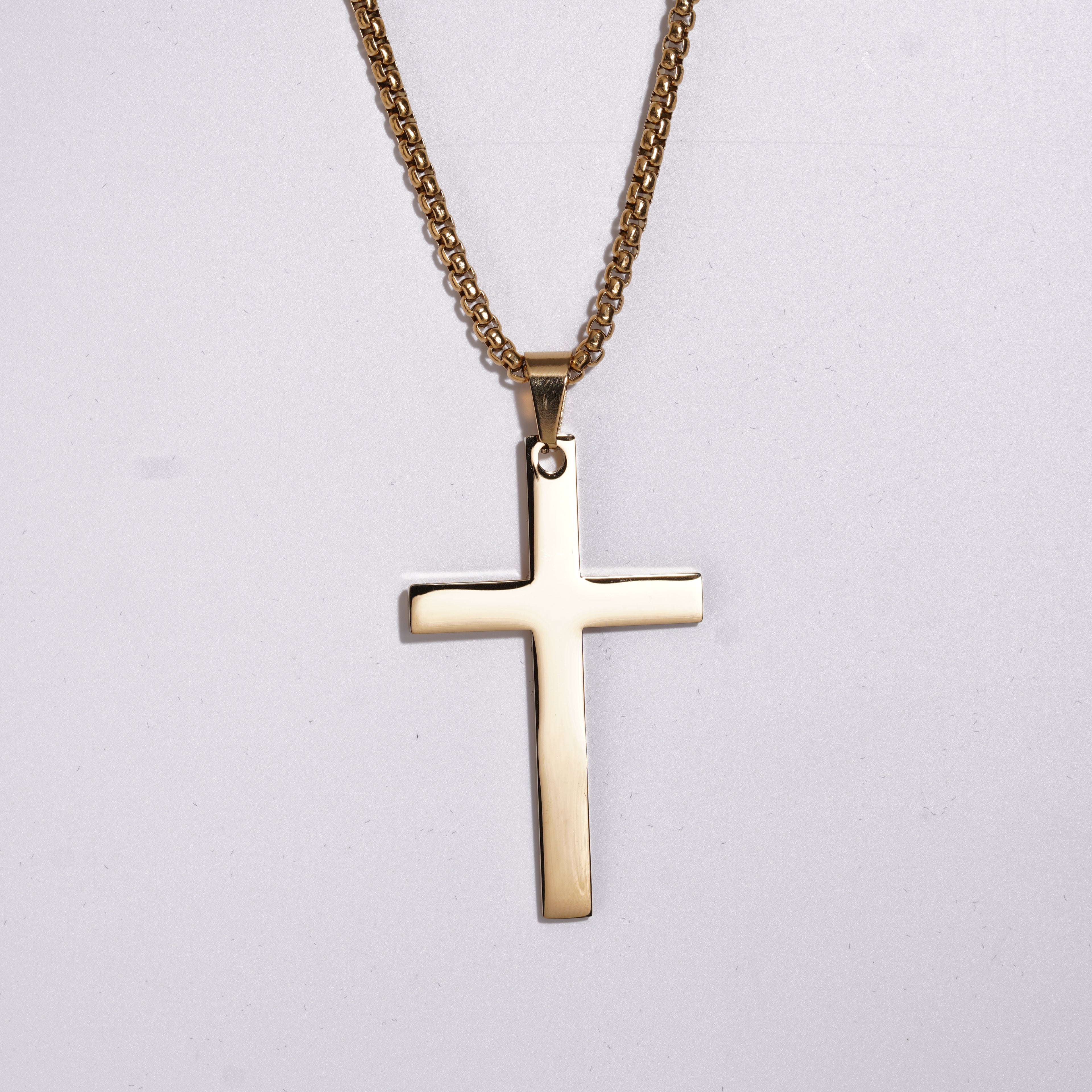 Cross Pendent With Ball Chain (XXL-size)