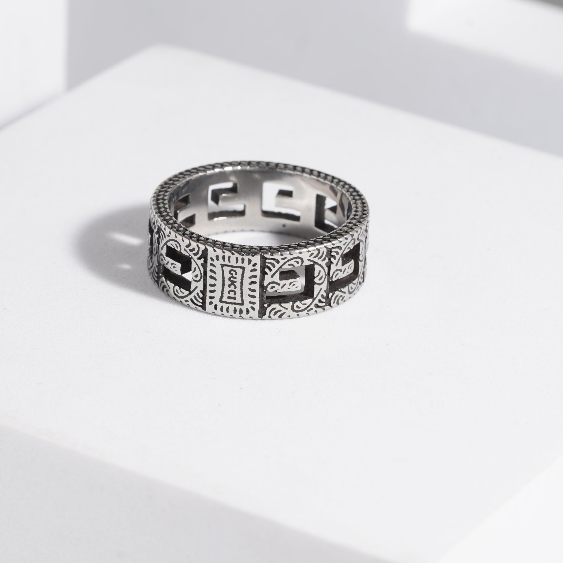786 Oxidised Ring For Men