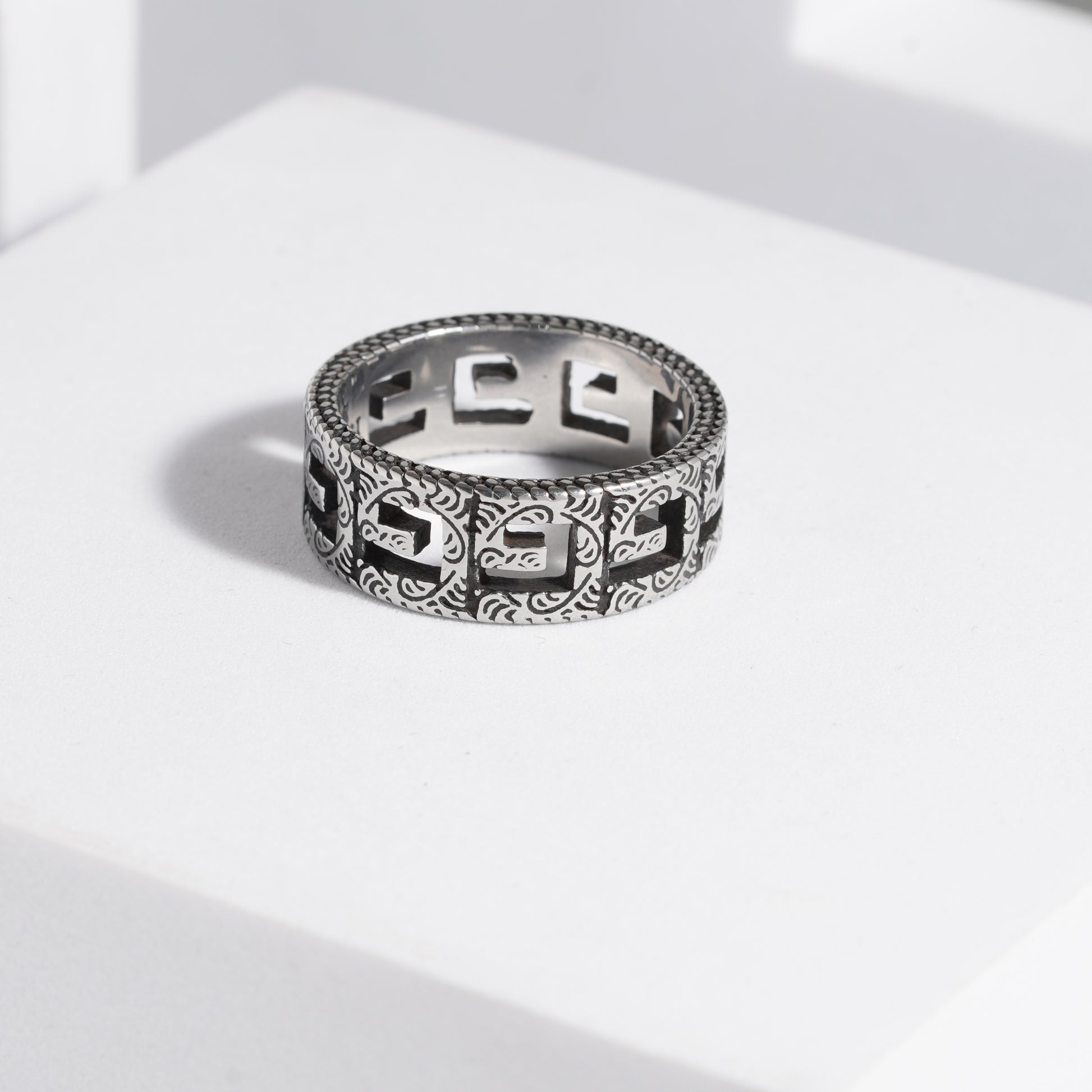786 Oxidised Ring For Men