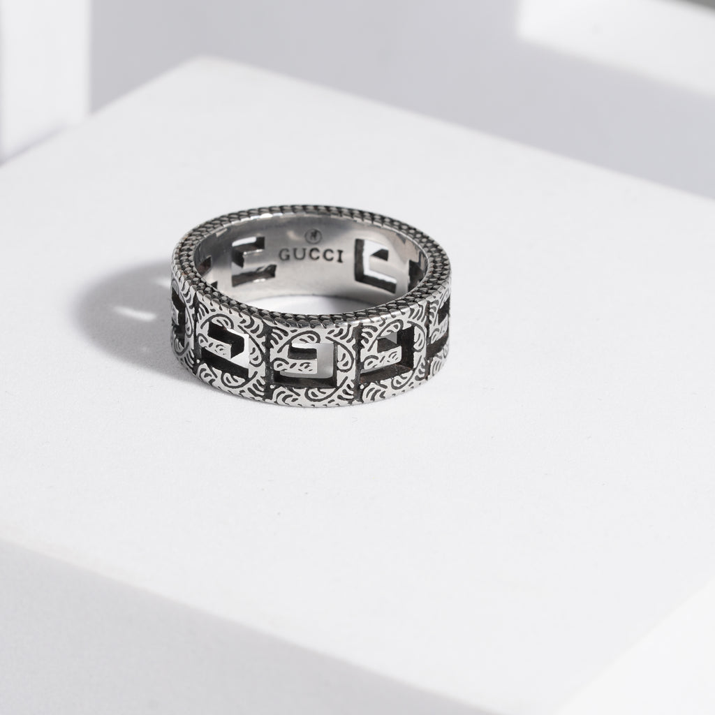 786 Oxidised Ring For Men