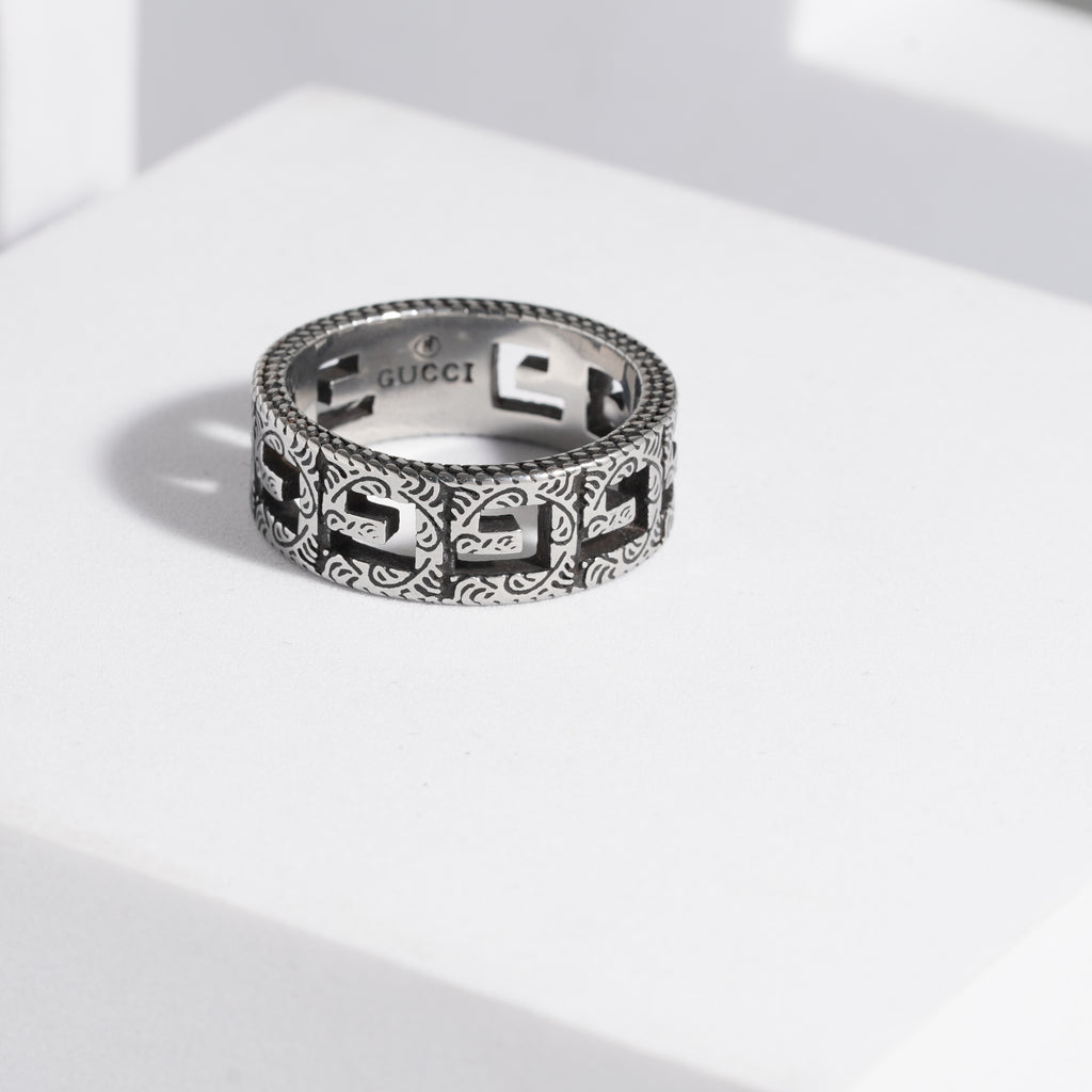 786 Oxidised Ring For Men