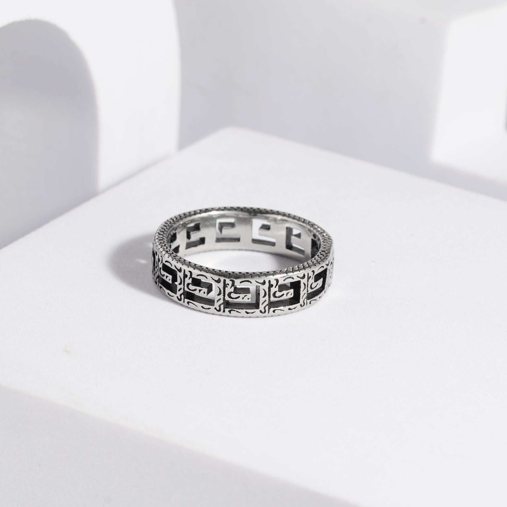 224 Oxidised Ring For Men