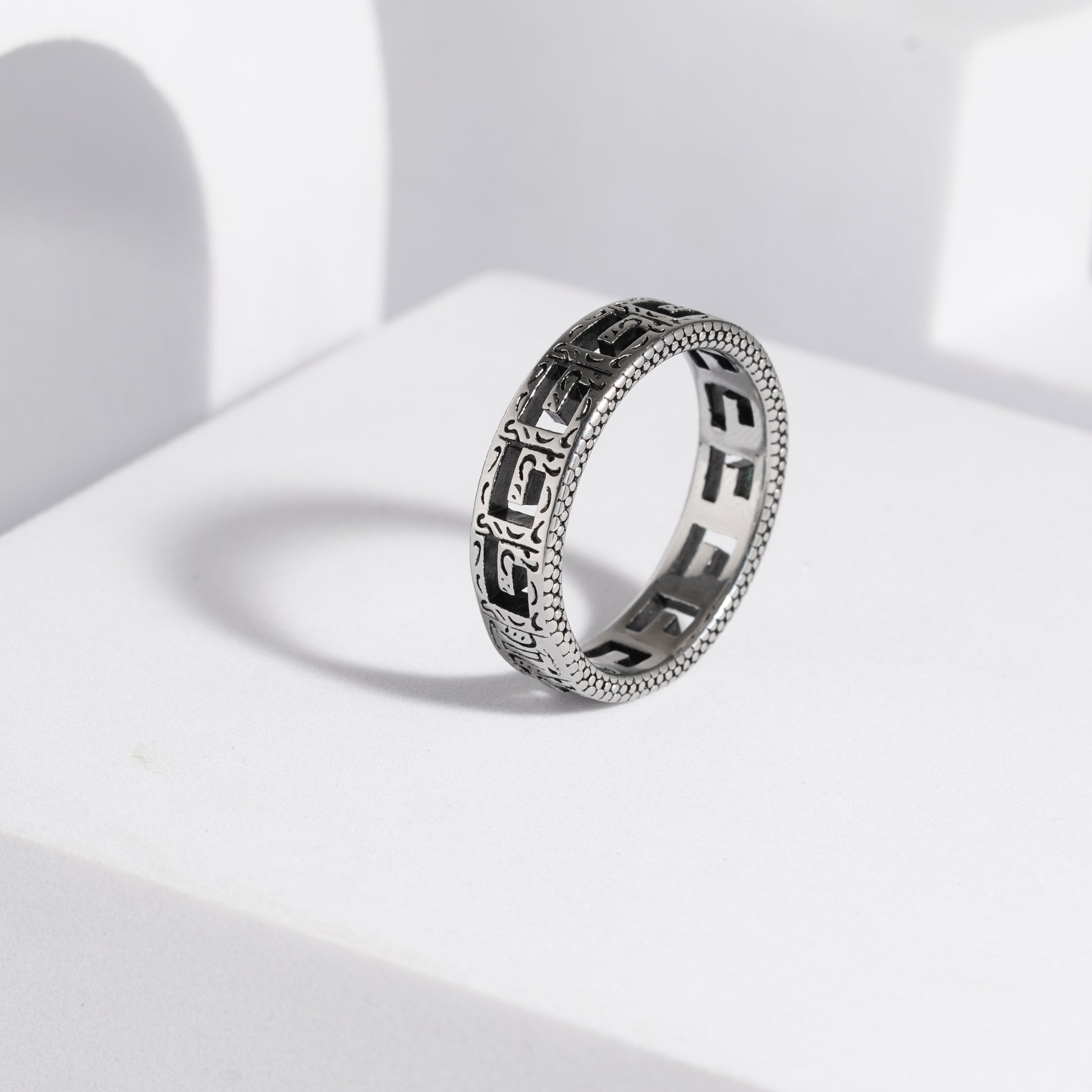 224 Oxidised Ring For Men