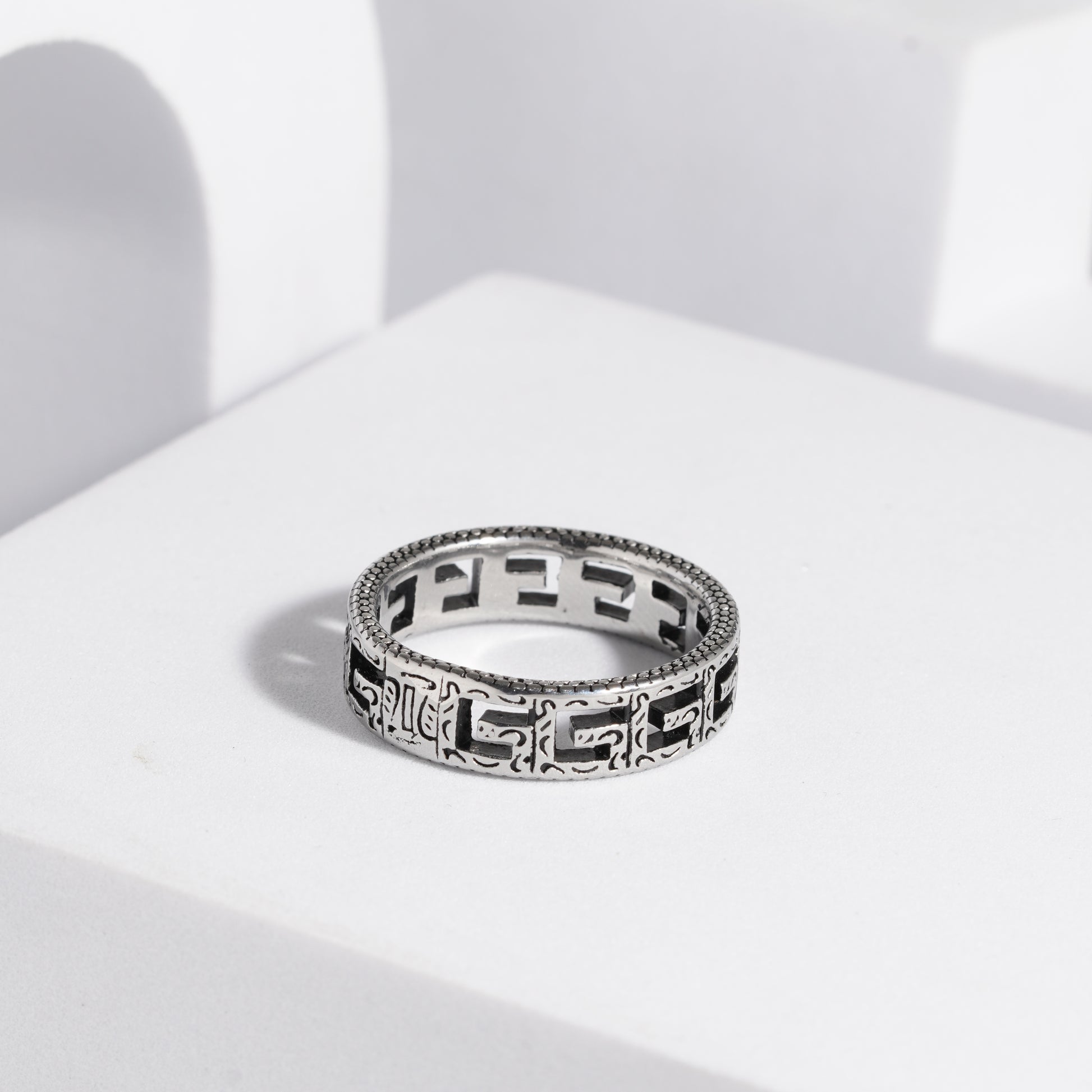 224 Oxidised Ring For Men