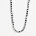 Black & White Diamond Silver Unisex Tennis Chain