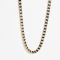 Black & White Diamond Unisex Golden Tennis Chain