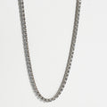 Clear Diamond Silver Unisex Tennis Chain