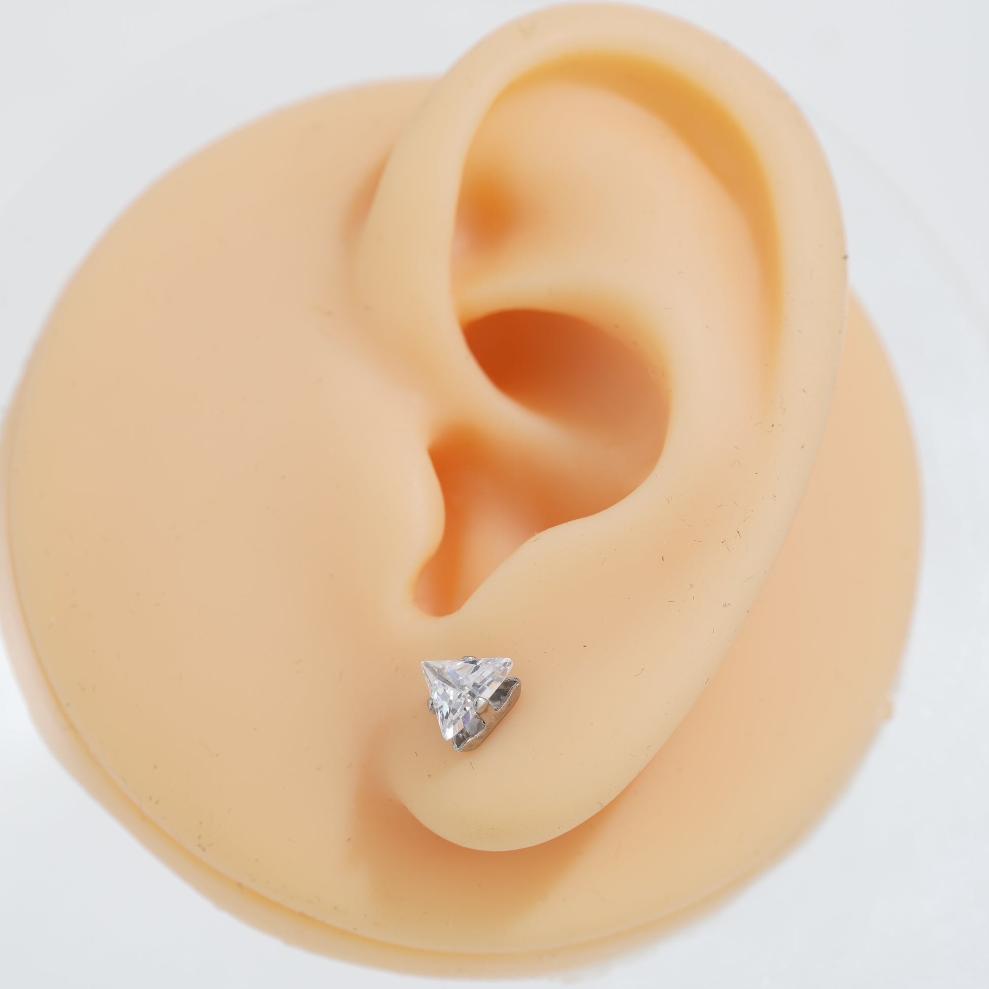 4: bold Tri Cuban Zircon Diamound Studs UNISEX Set of 20pcs. (6 MM)
