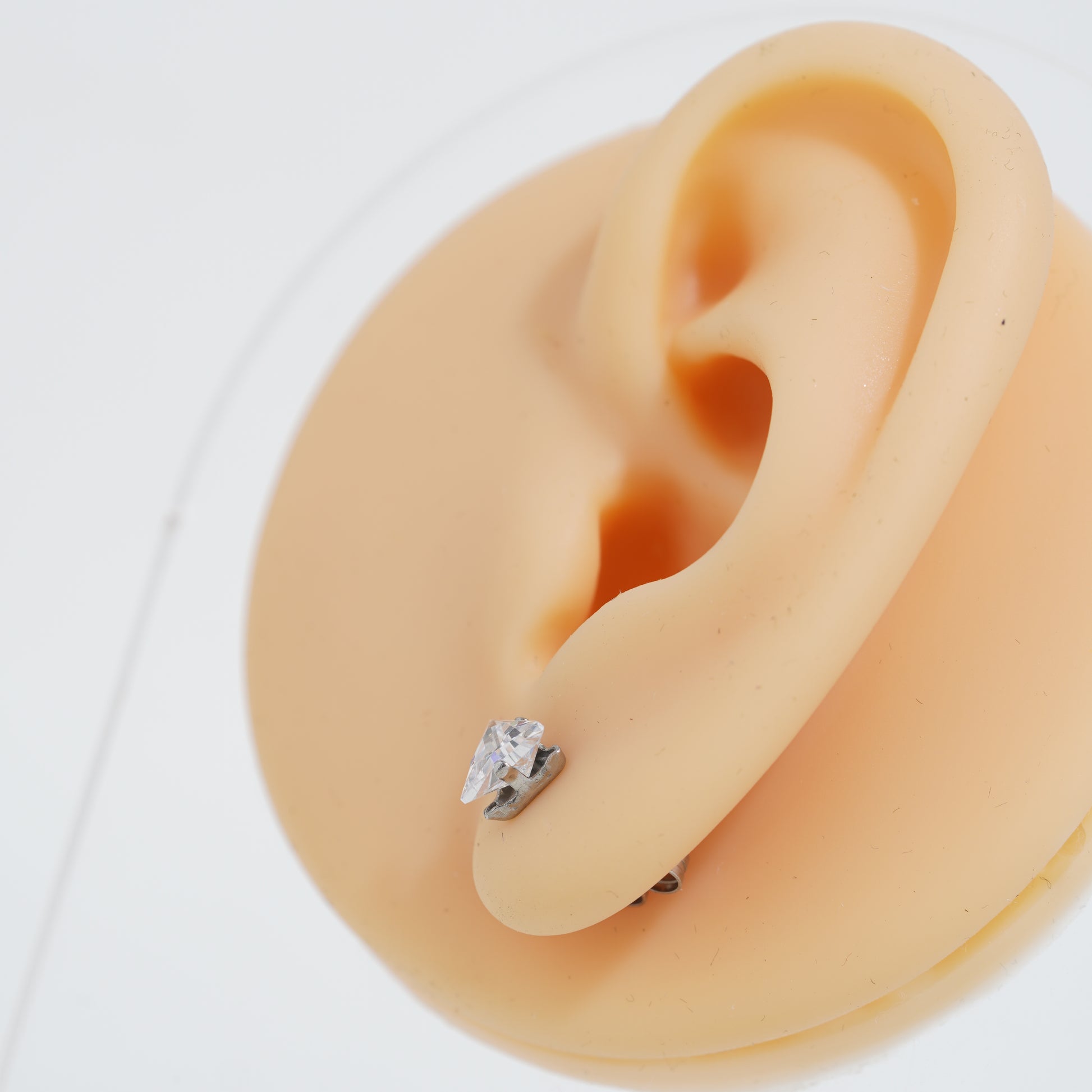 4: bold Tri Cuban Zircon Diamound Studs UNISEX Set of 20pcs. (6 MM)