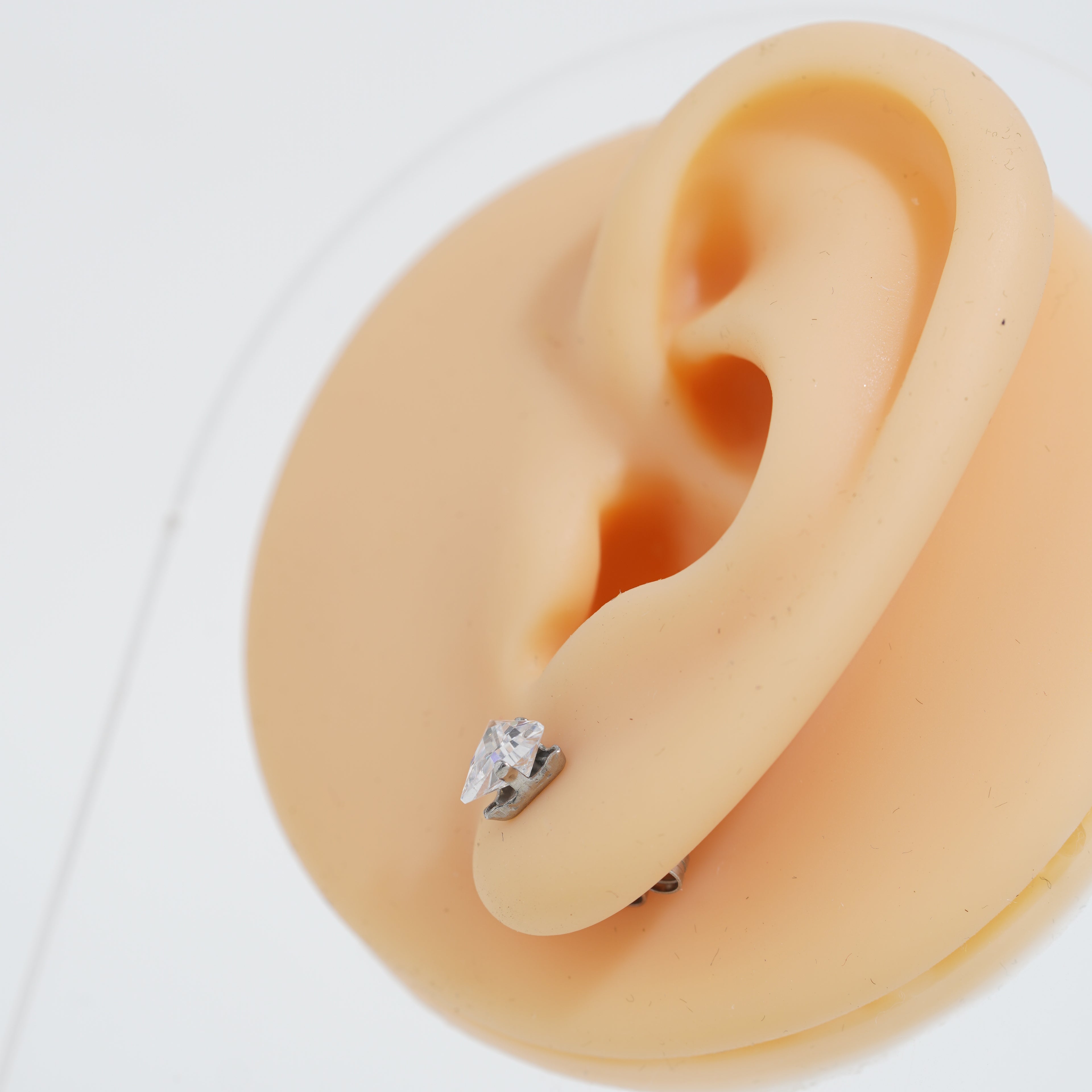 4: bold Tri Cuban Zircon Diamound Studs UNISEX Set of 20pcs. (6 MM)