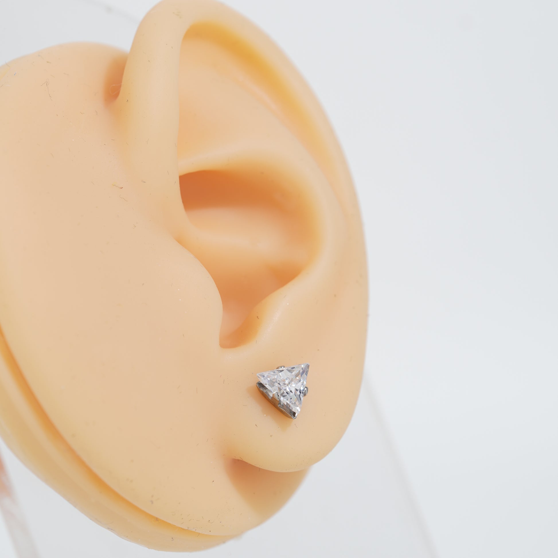 4: bold Tri Cuban Zircon Diamound Studs UNISEX Set of 20pcs. (6 MM)