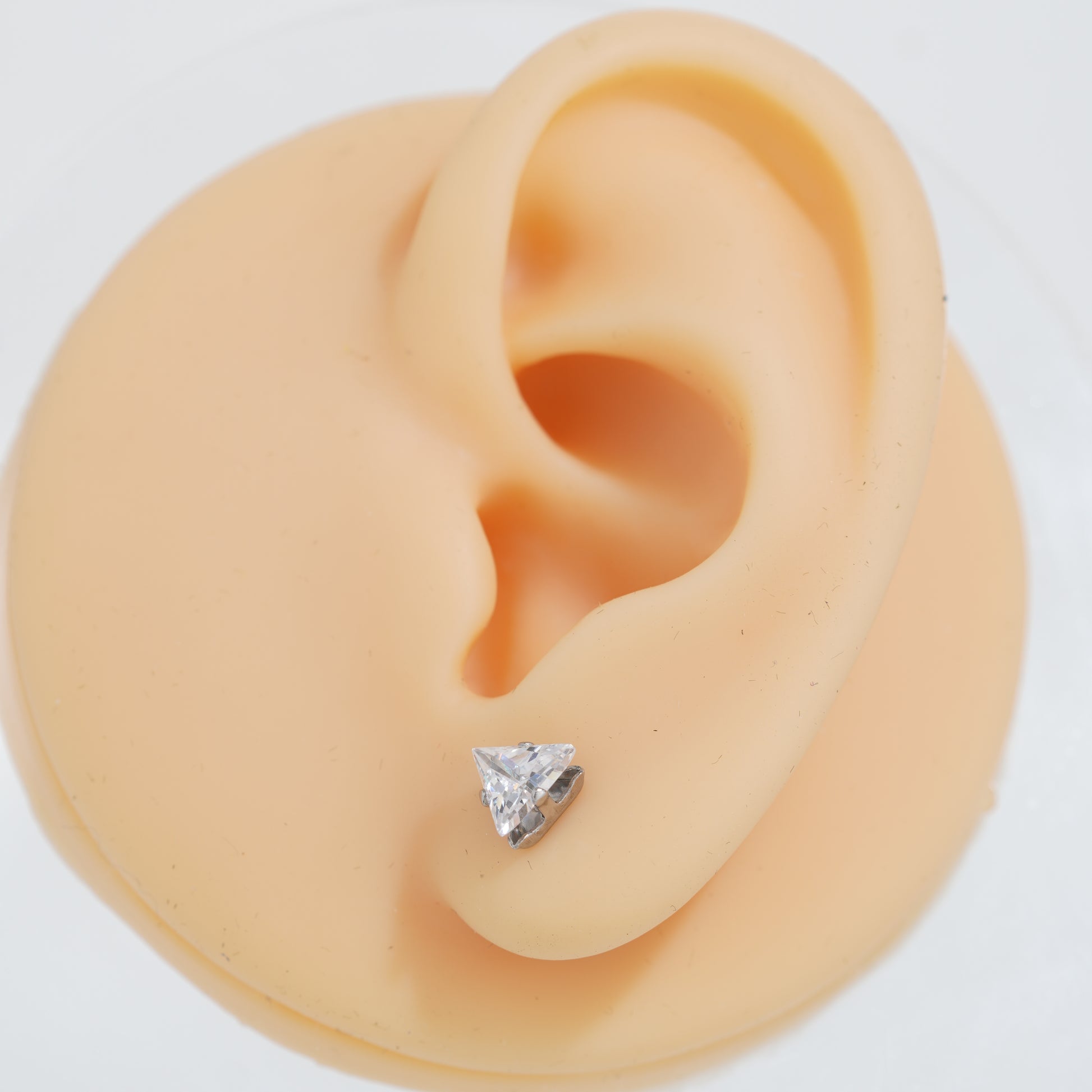 4: bold Tri Cuban Zircon Diamound Studs UNISEX Set of 20pcs. (6 MM)