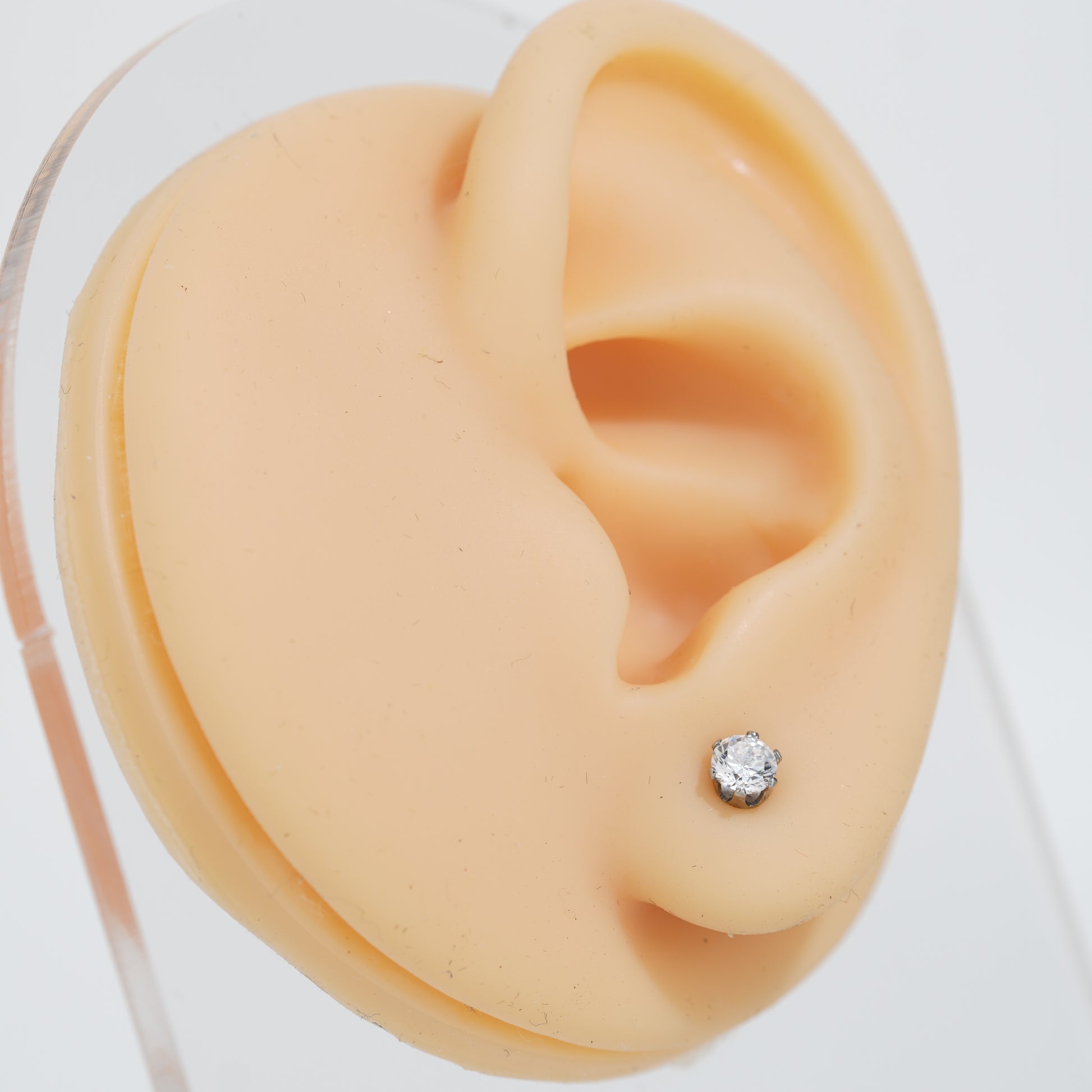 7: Mid Round Cuban Zircon Diamound Studs UNISEX Set of 20pcs. (4 MM)