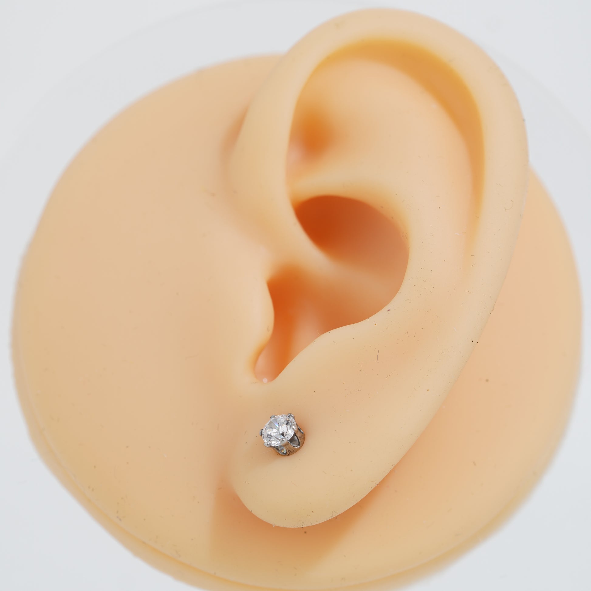 7: Mid Round Cuban Zircon Diamound Studs UNISEX Set of 20pcs. (4 MM)