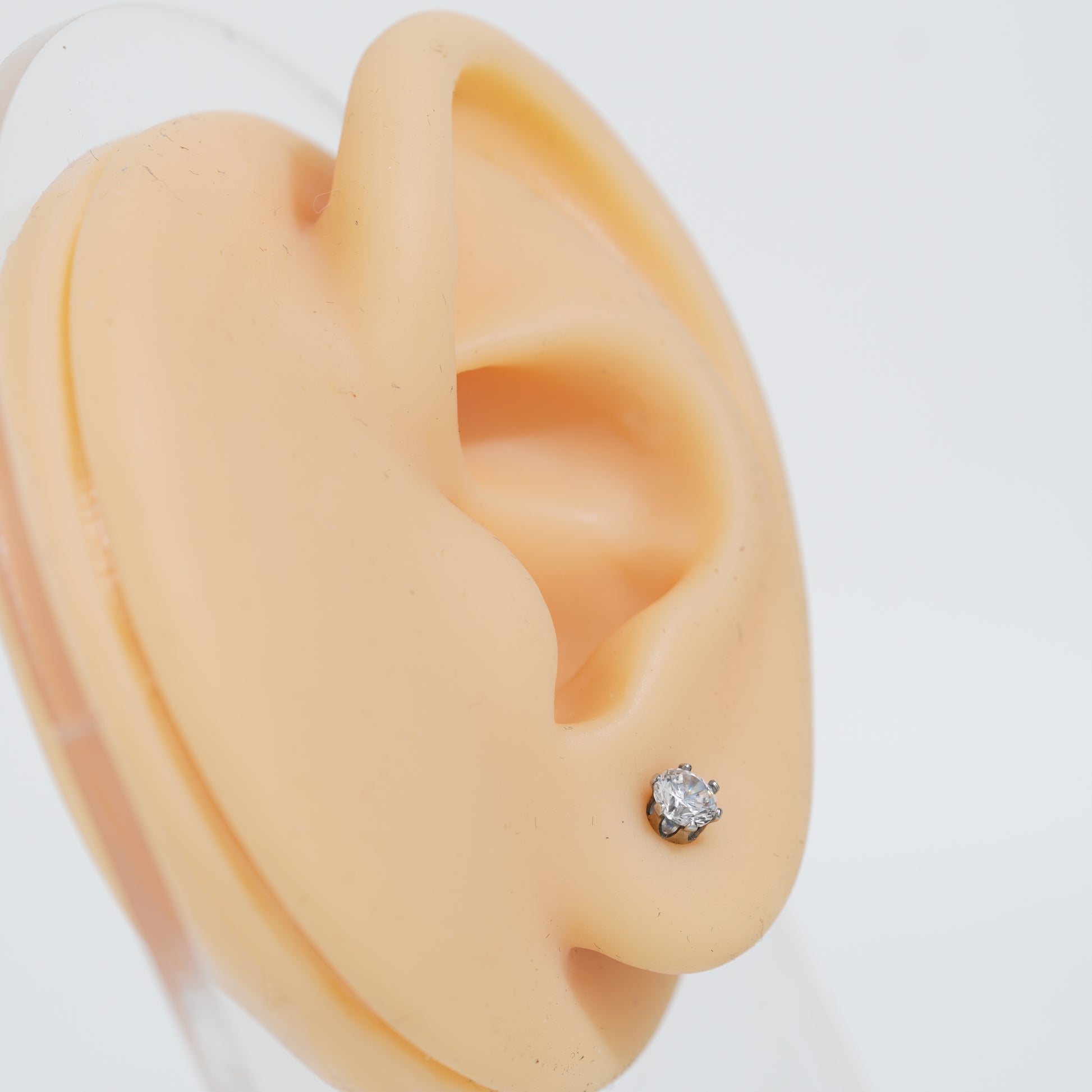 7: Mid Round Cuban Zircon Diamound Studs UNISEX Set of 20pcs. (4 MM)