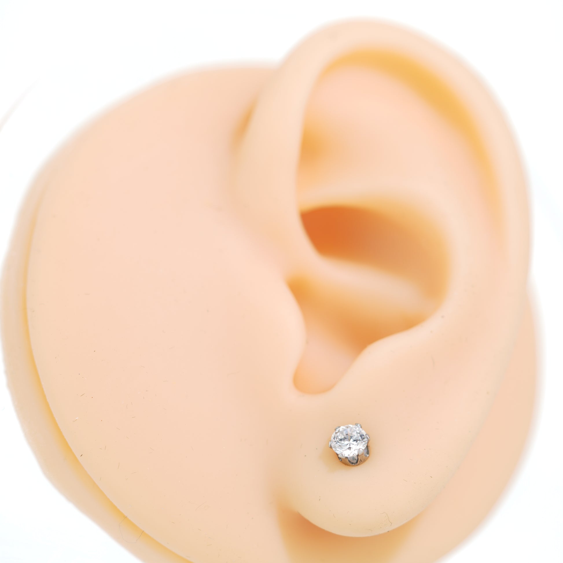 7: Mid Round Cuban Zircon Diamound Studs UNISEX Set of 20pcs. (4 MM)