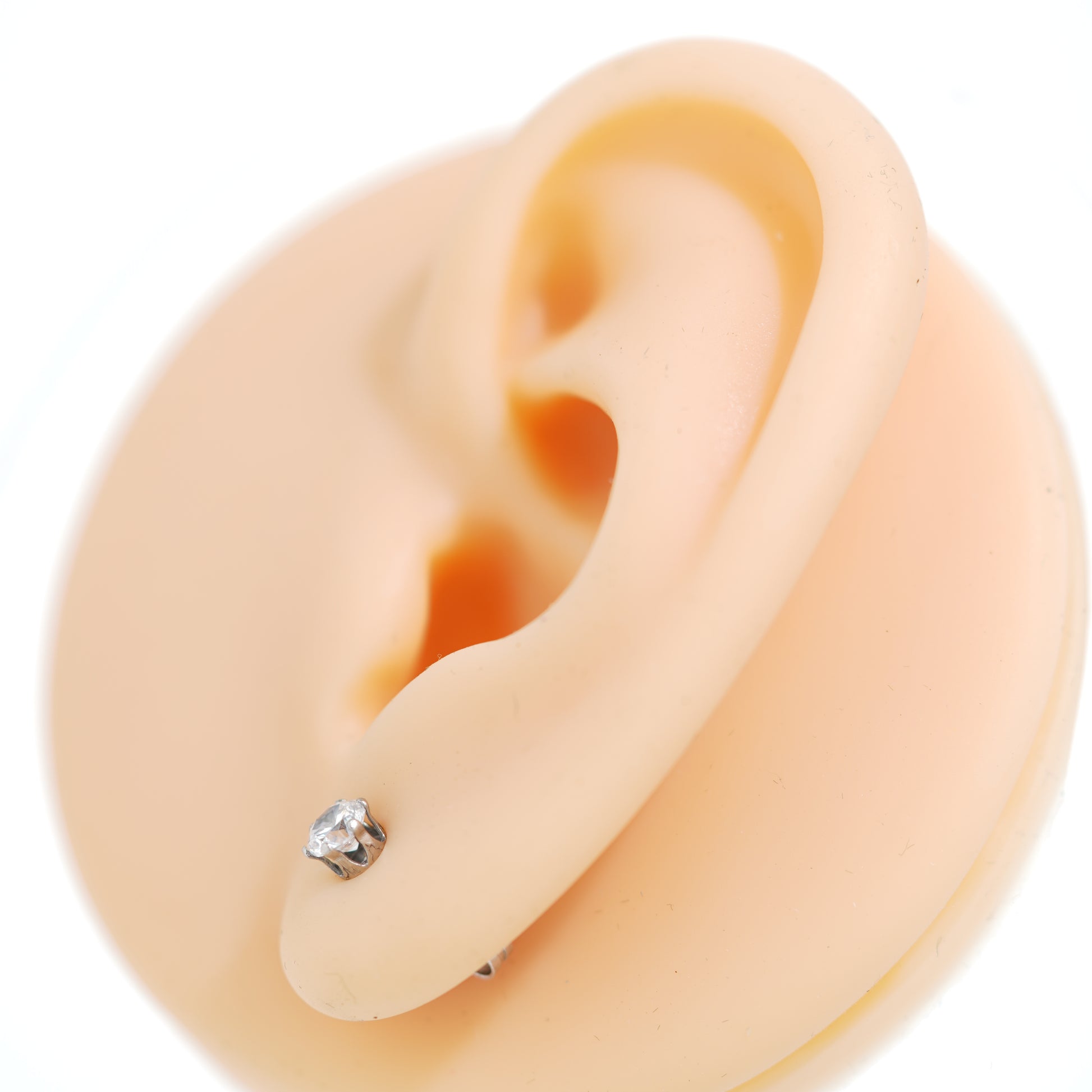 7: Mid Round Cuban Zircon Diamound Studs UNISEX Set of 20pcs. (4 MM)