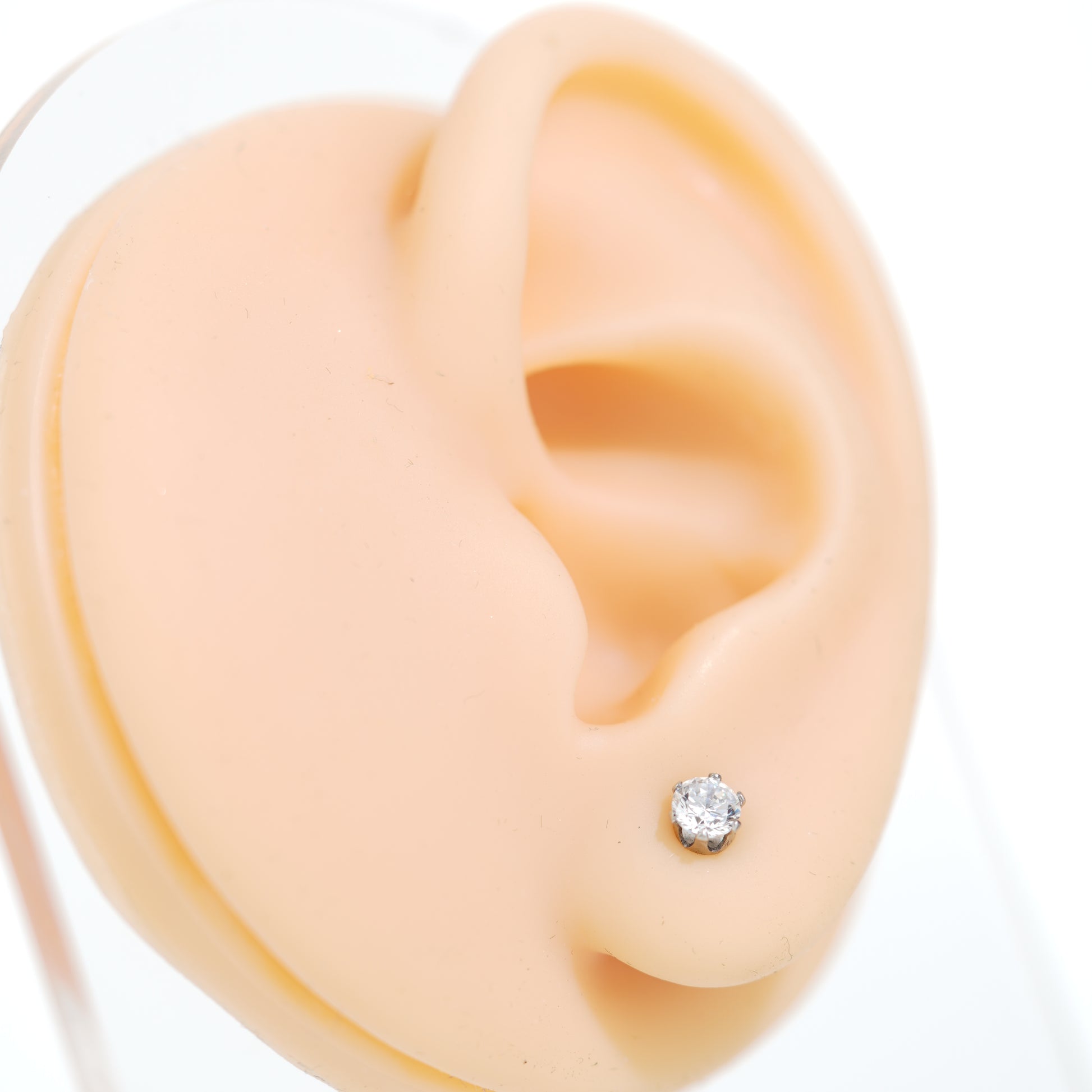 7: Mid Round Cuban Zircon Diamound Studs UNISEX Set of 20pcs. (4 MM)