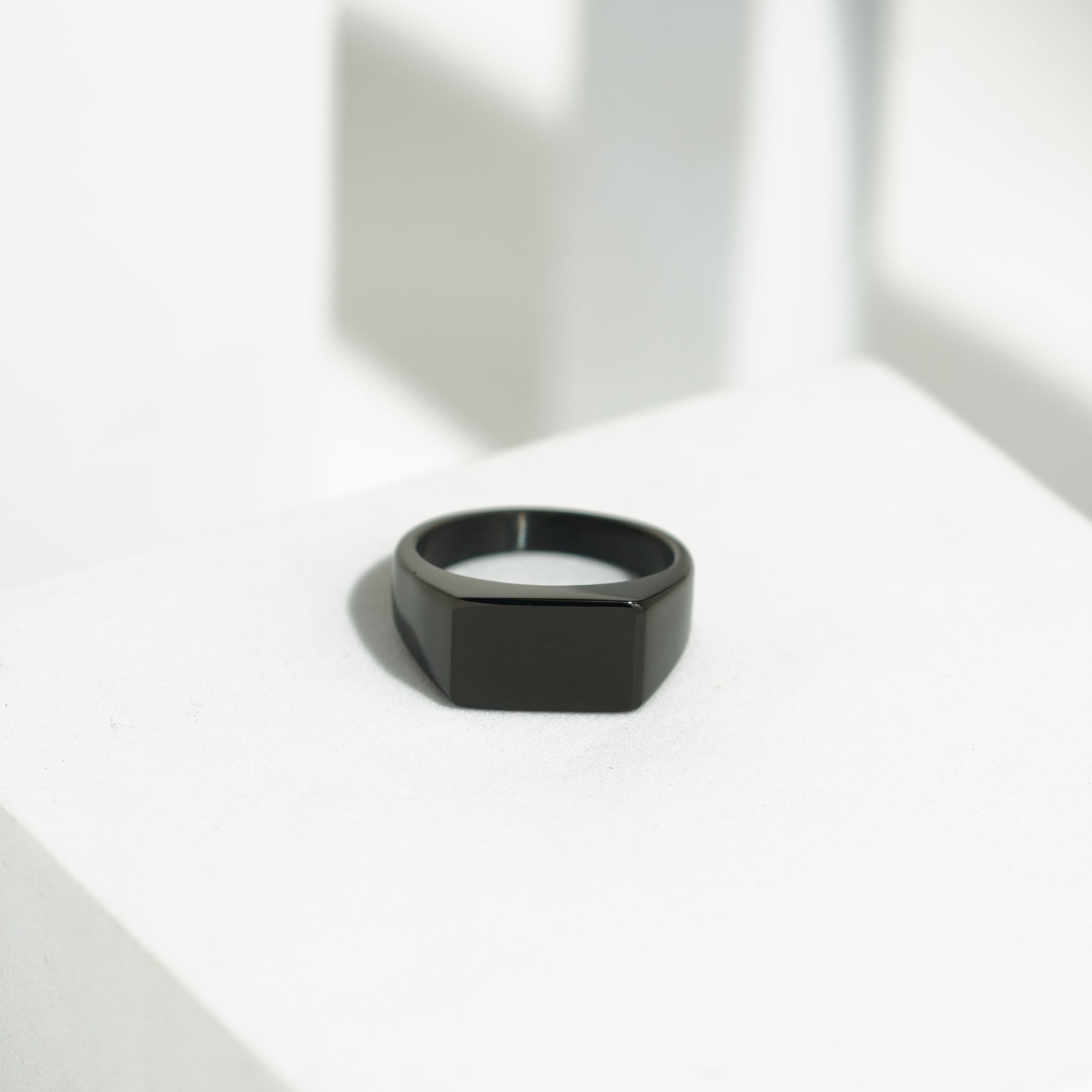 36 Minimalist black Signet Ring