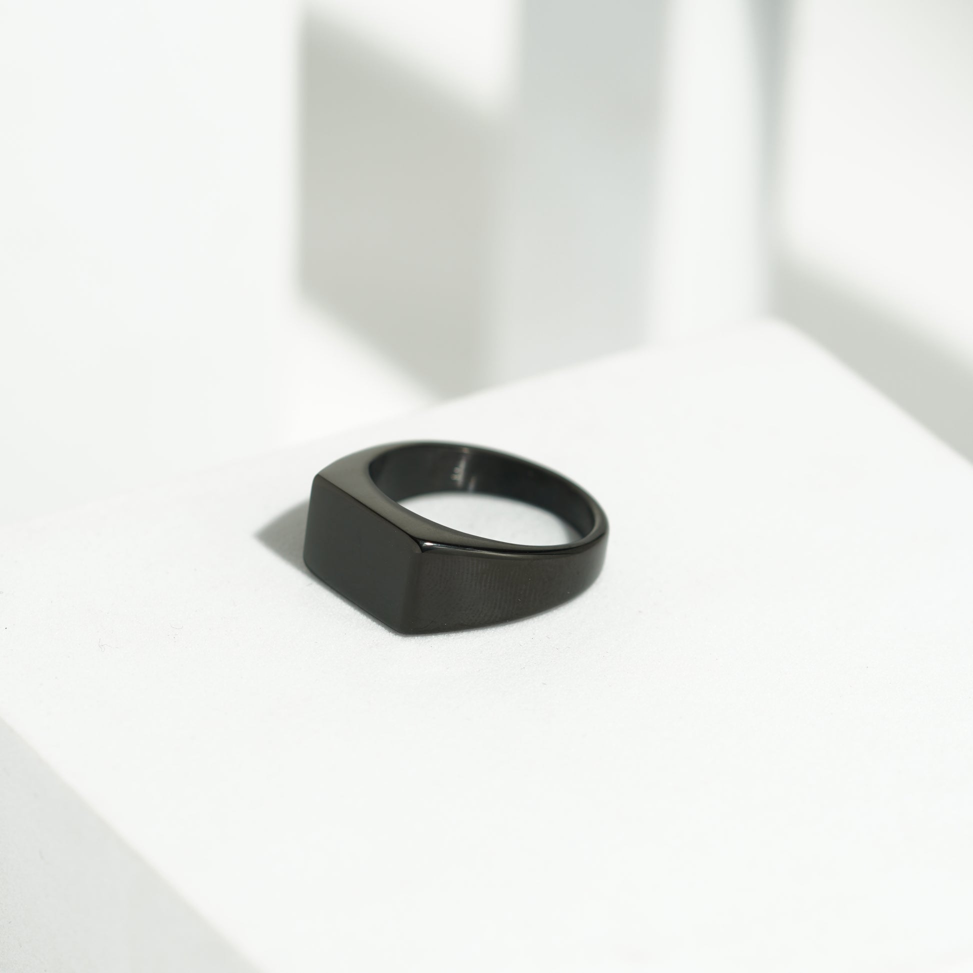 36 Minimalist black Signet Ring