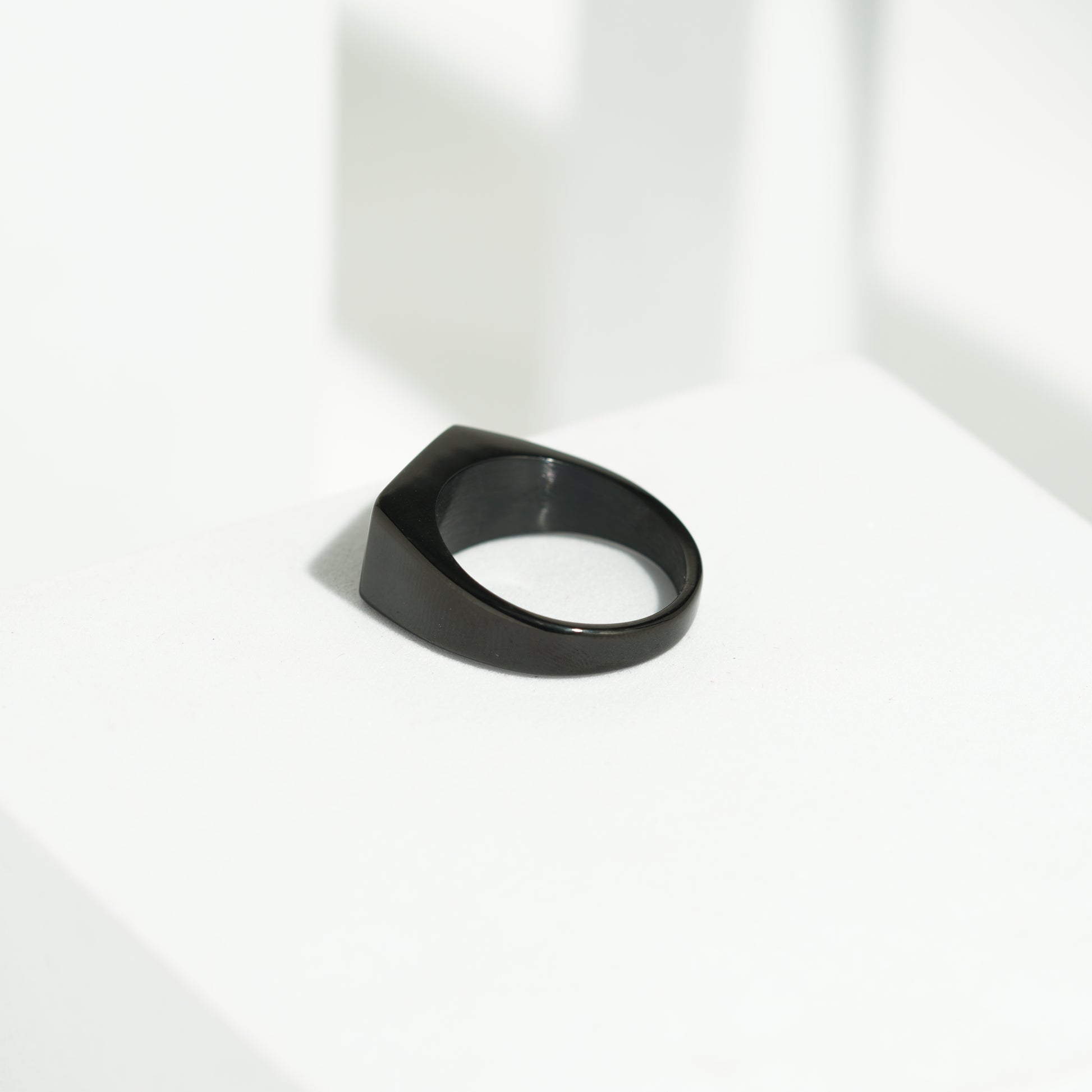36 Minimalist black Signet Ring