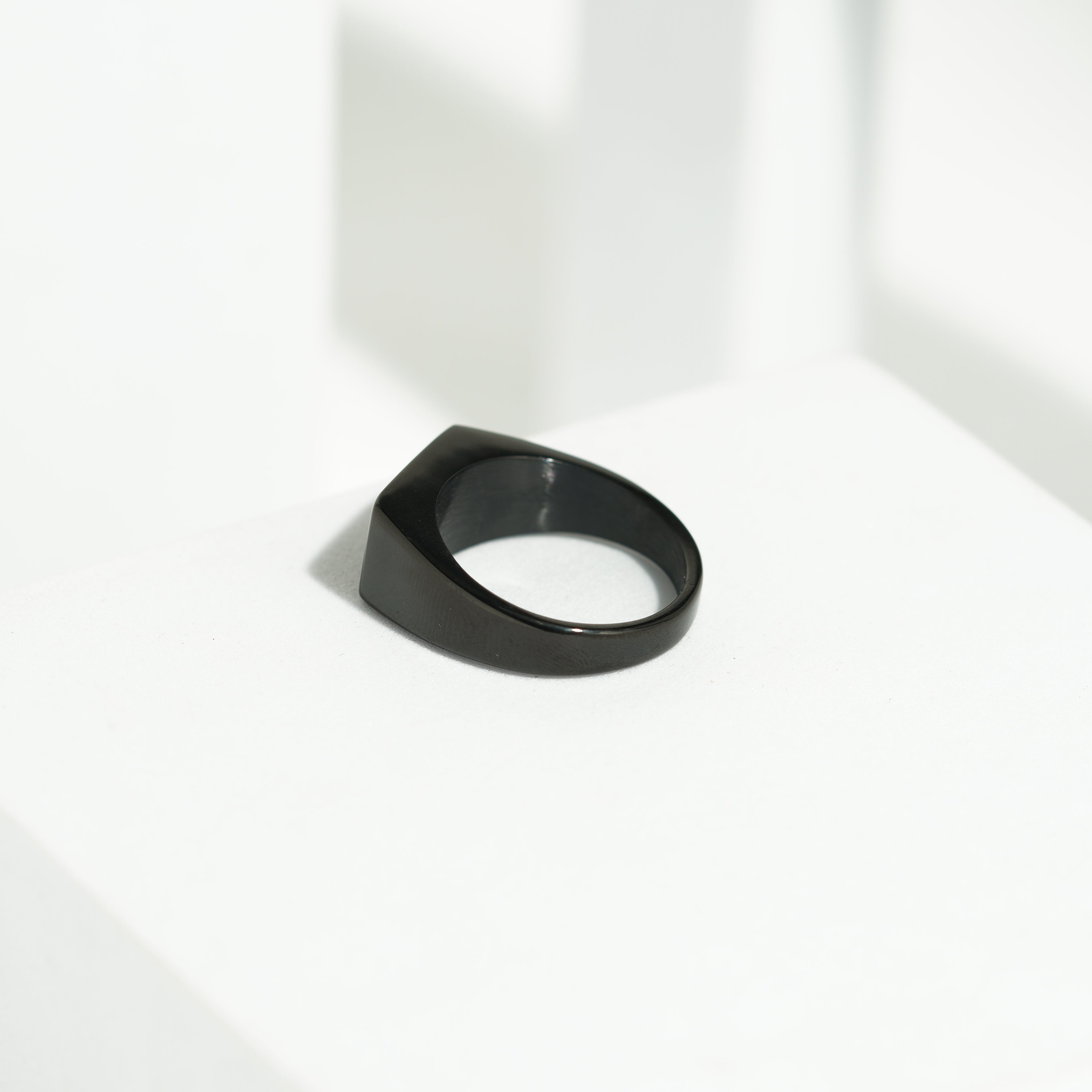 36 Minimalist black Signet Ring