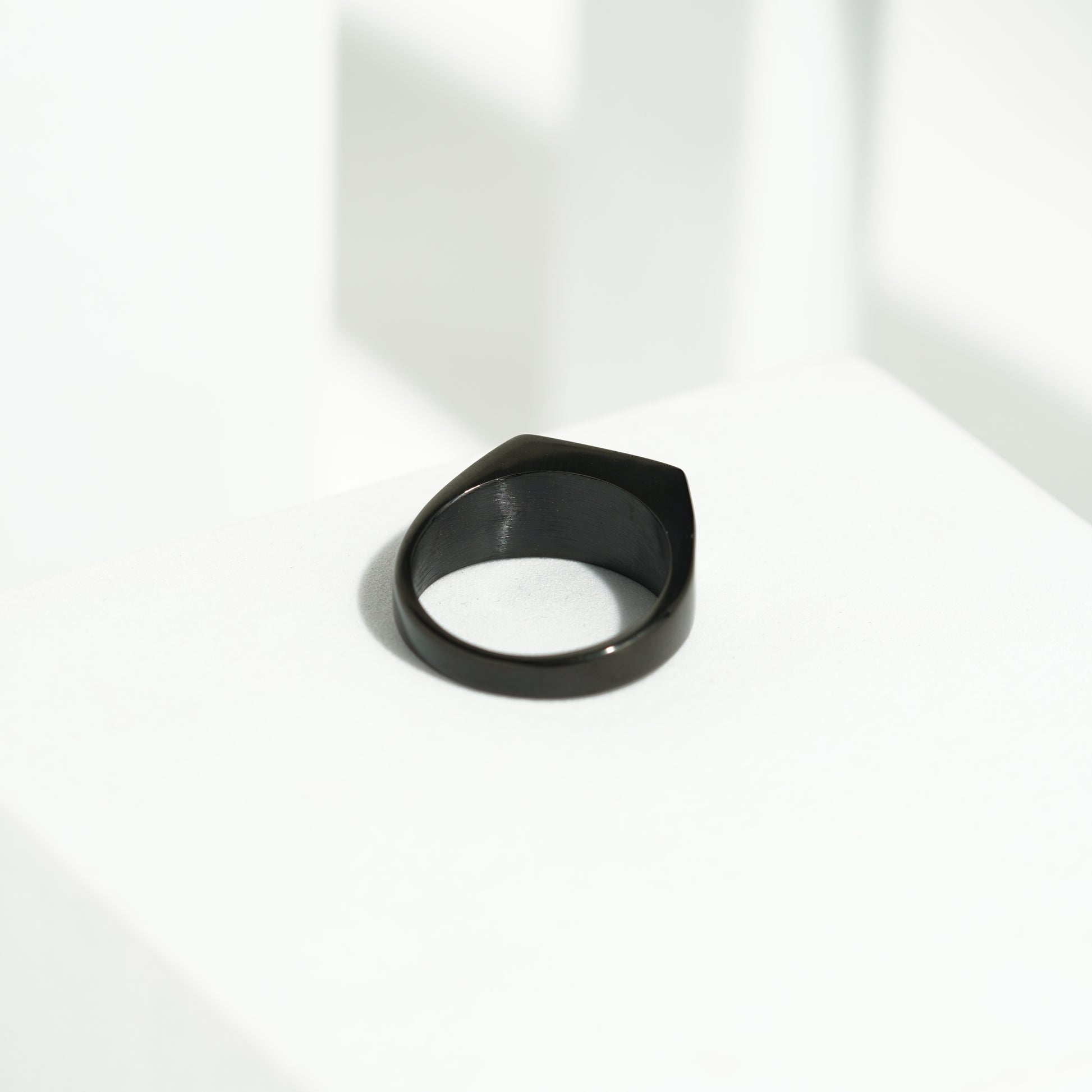 36 Minimalist black Signet Ring