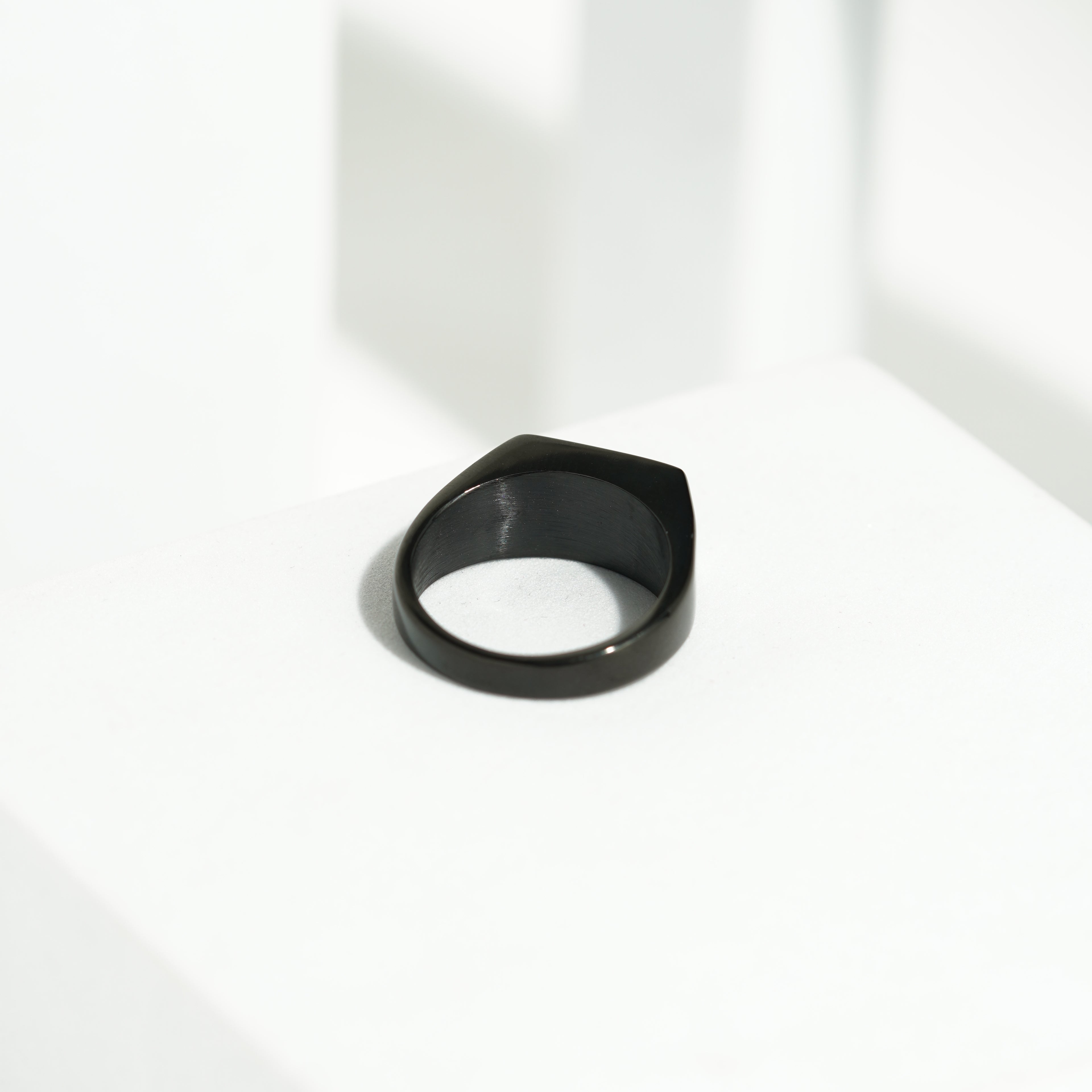 36 Minimalist black Signet Ring