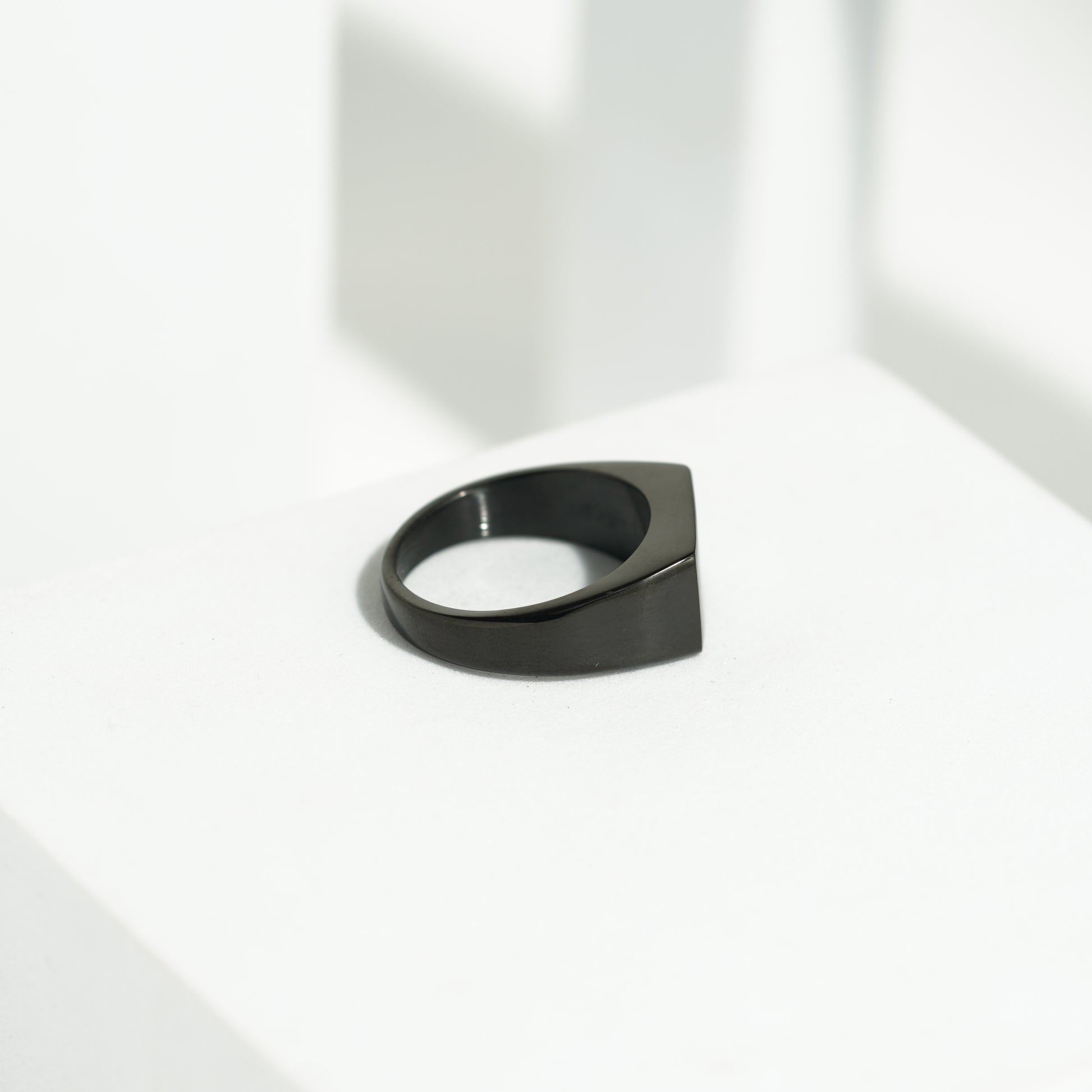 36 Minimalist black Signet Ring