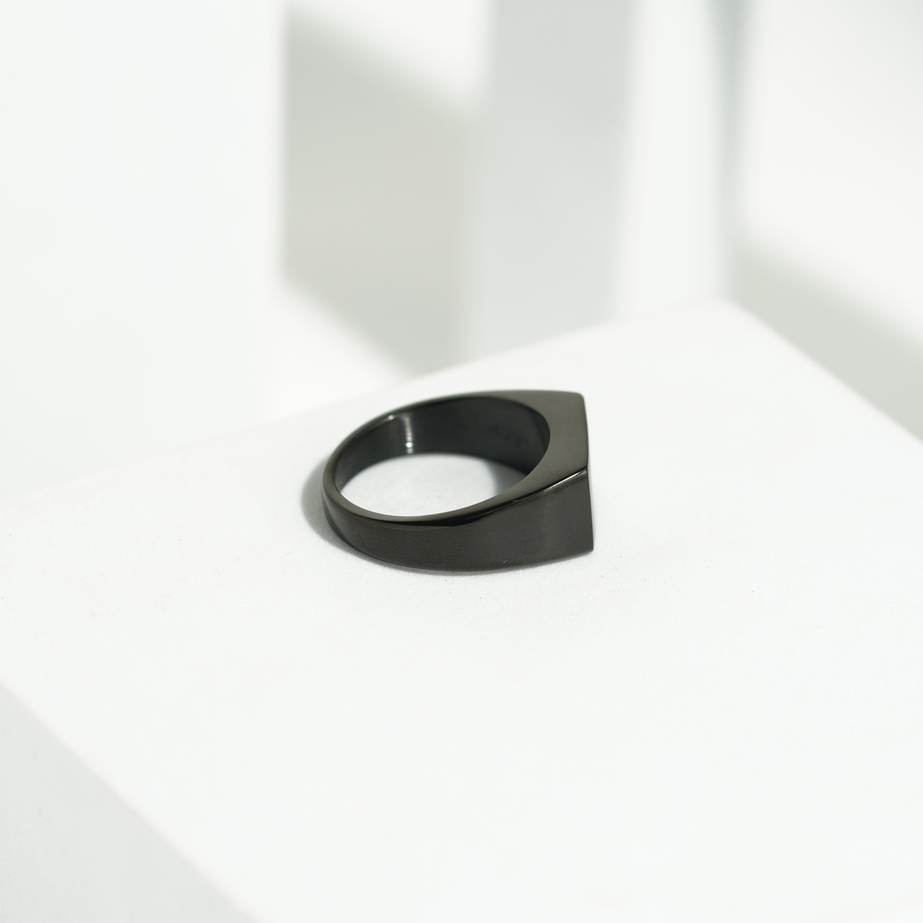 36 Minimalist black Signet Ring