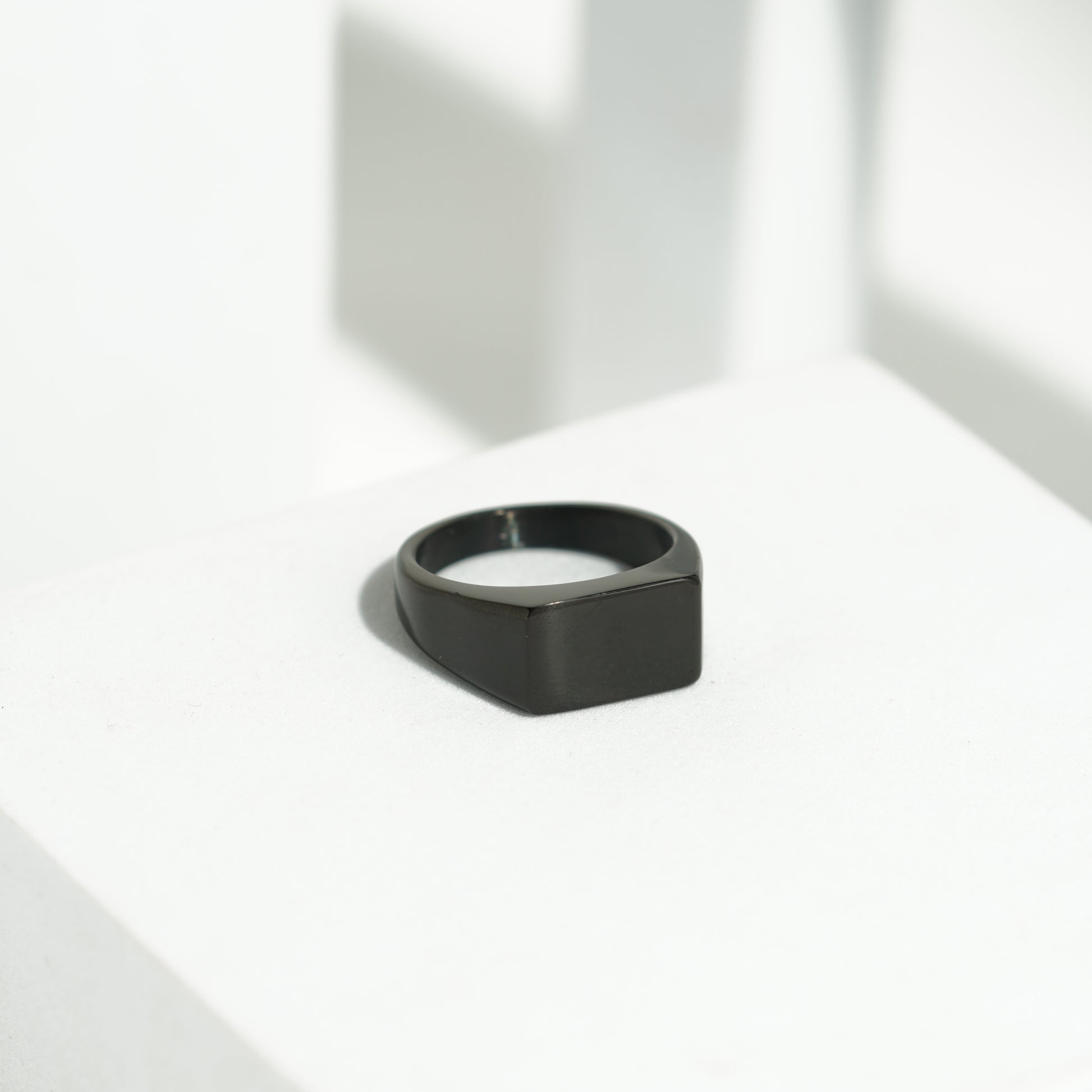 36 Minimalist black Signet Ring