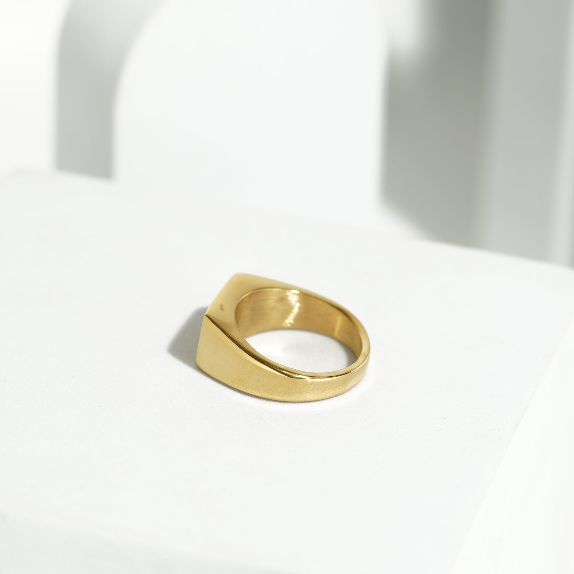 36 Minimalist Gold Signet Ring