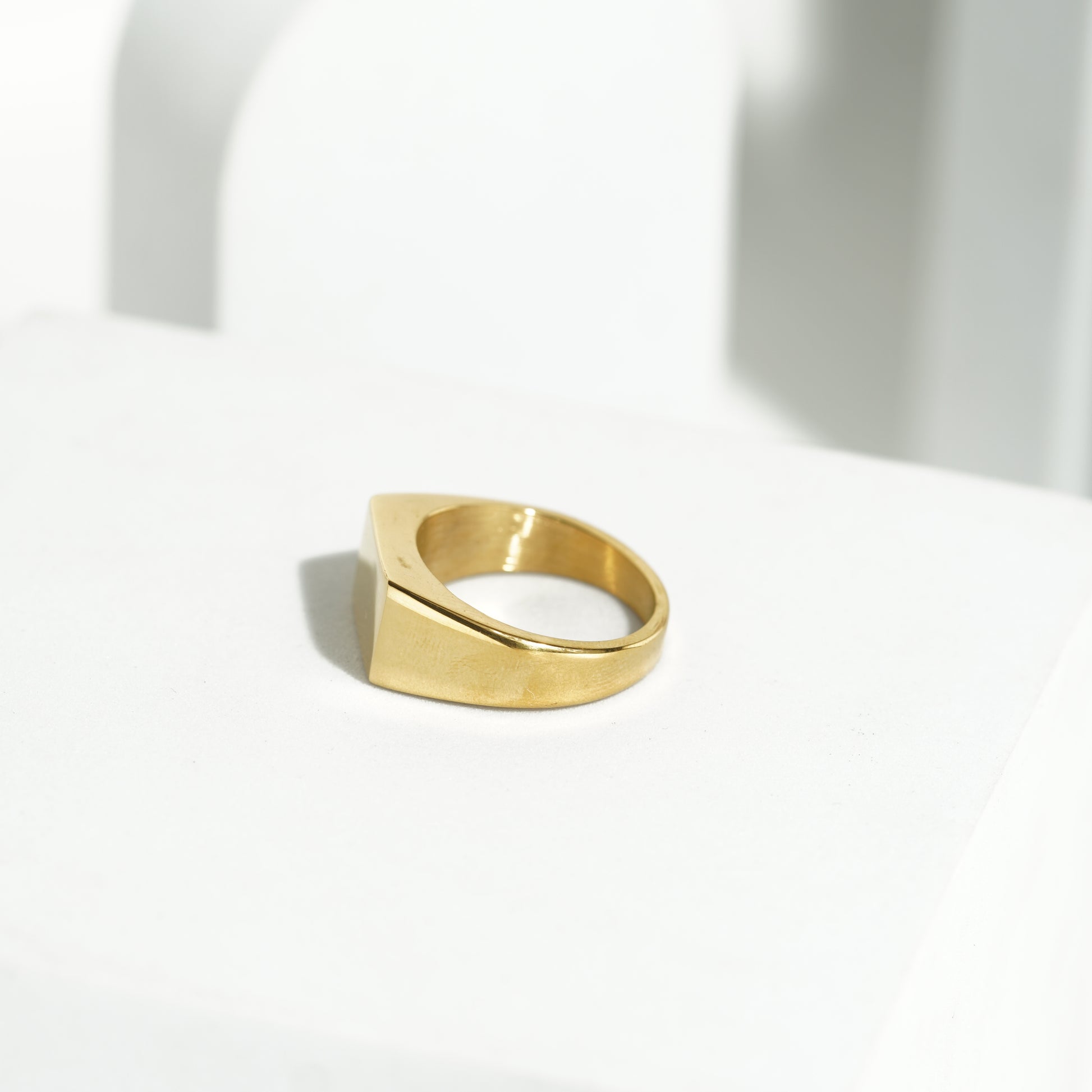 36 Minimalist Gold Signet Ring