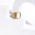 (831) Matte Gold Signet Ring