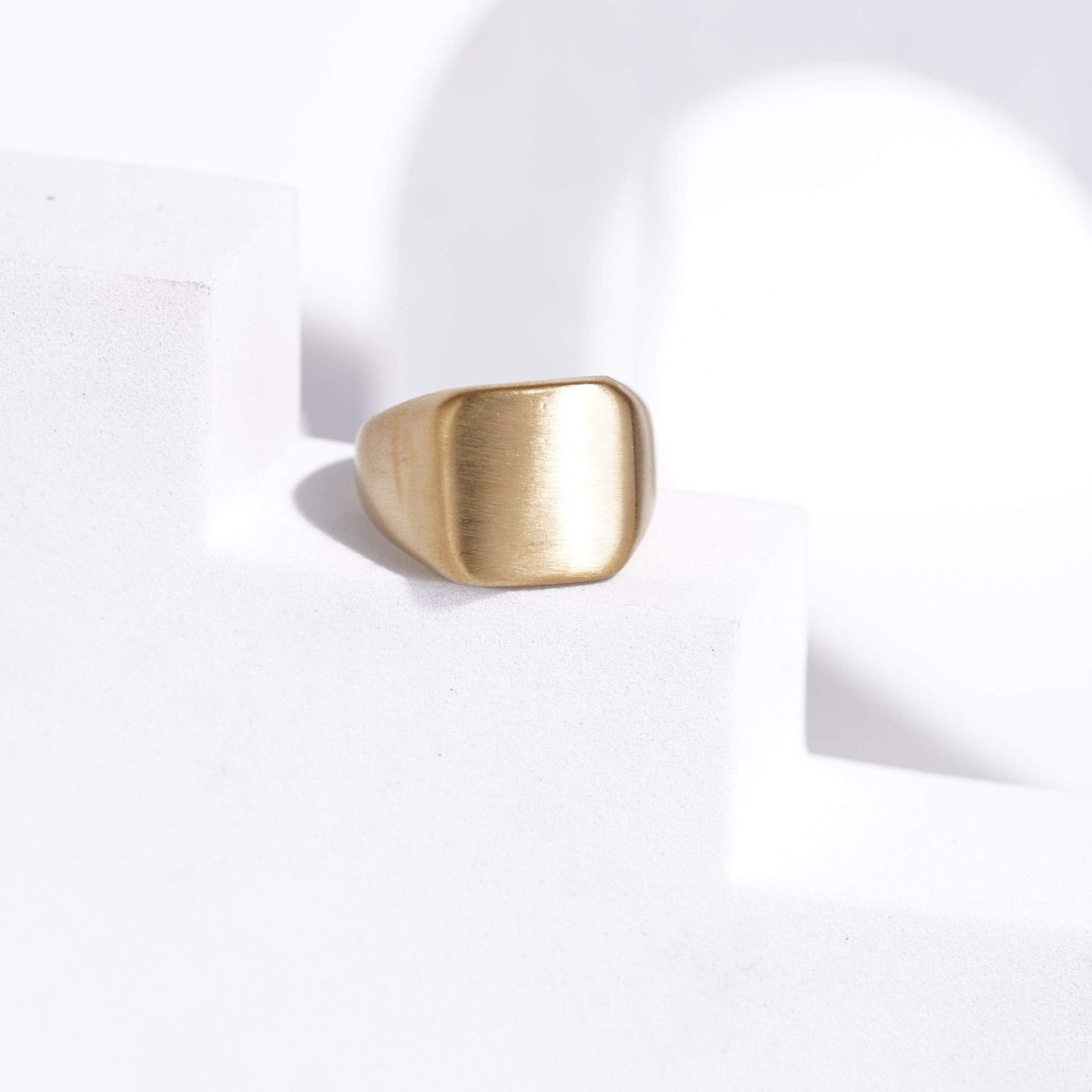 (831) Matte Gold Signet Ring