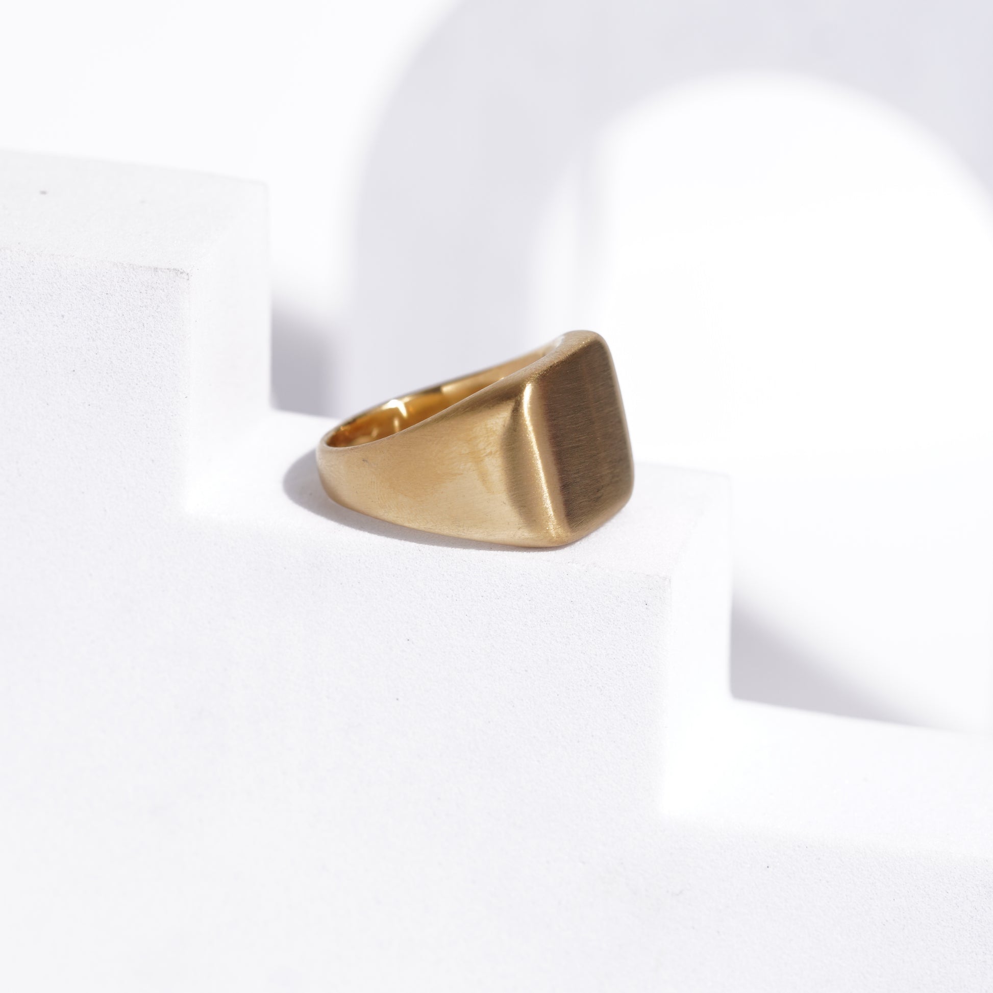 (831) Matte Gold Signet Ring