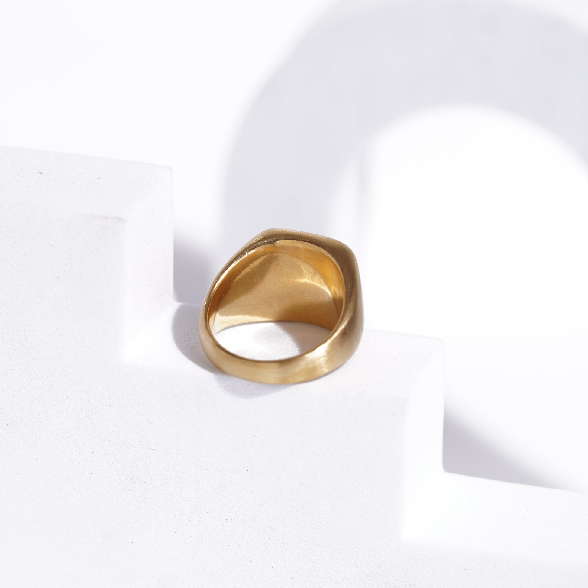 (831) Matte Gold Signet Ring