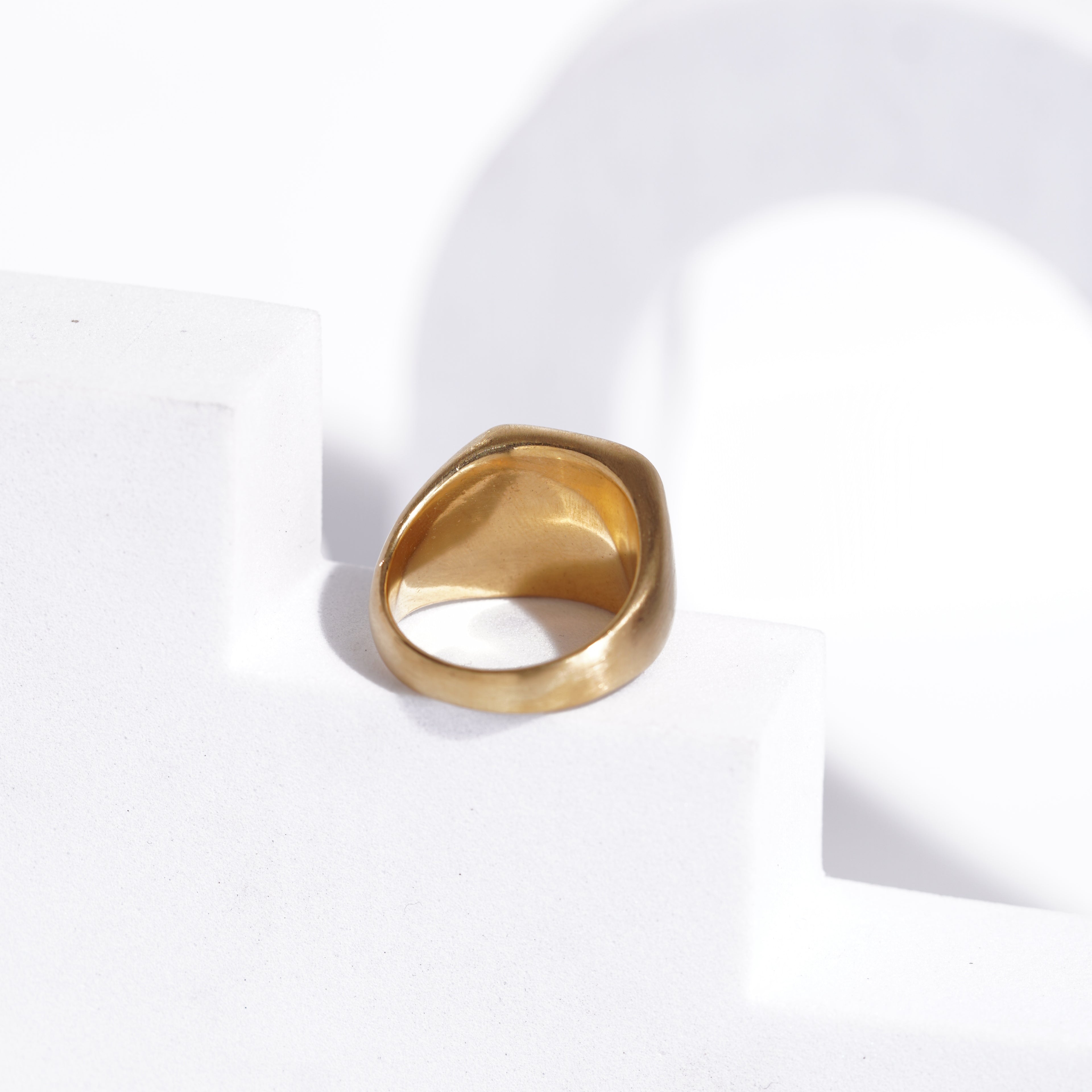 (831) Matte Gold Signet Ring