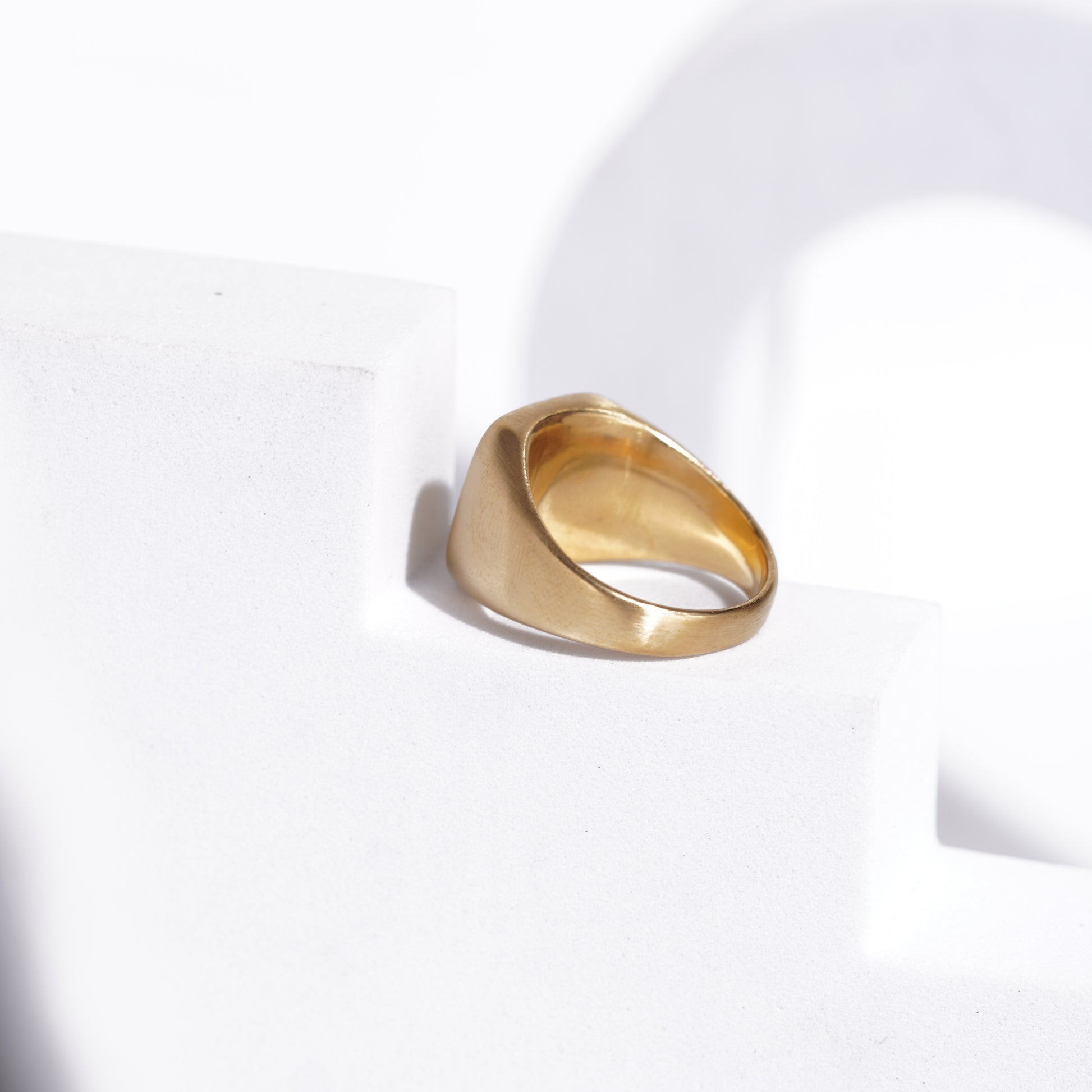 (831) Matte Gold Signet Ring