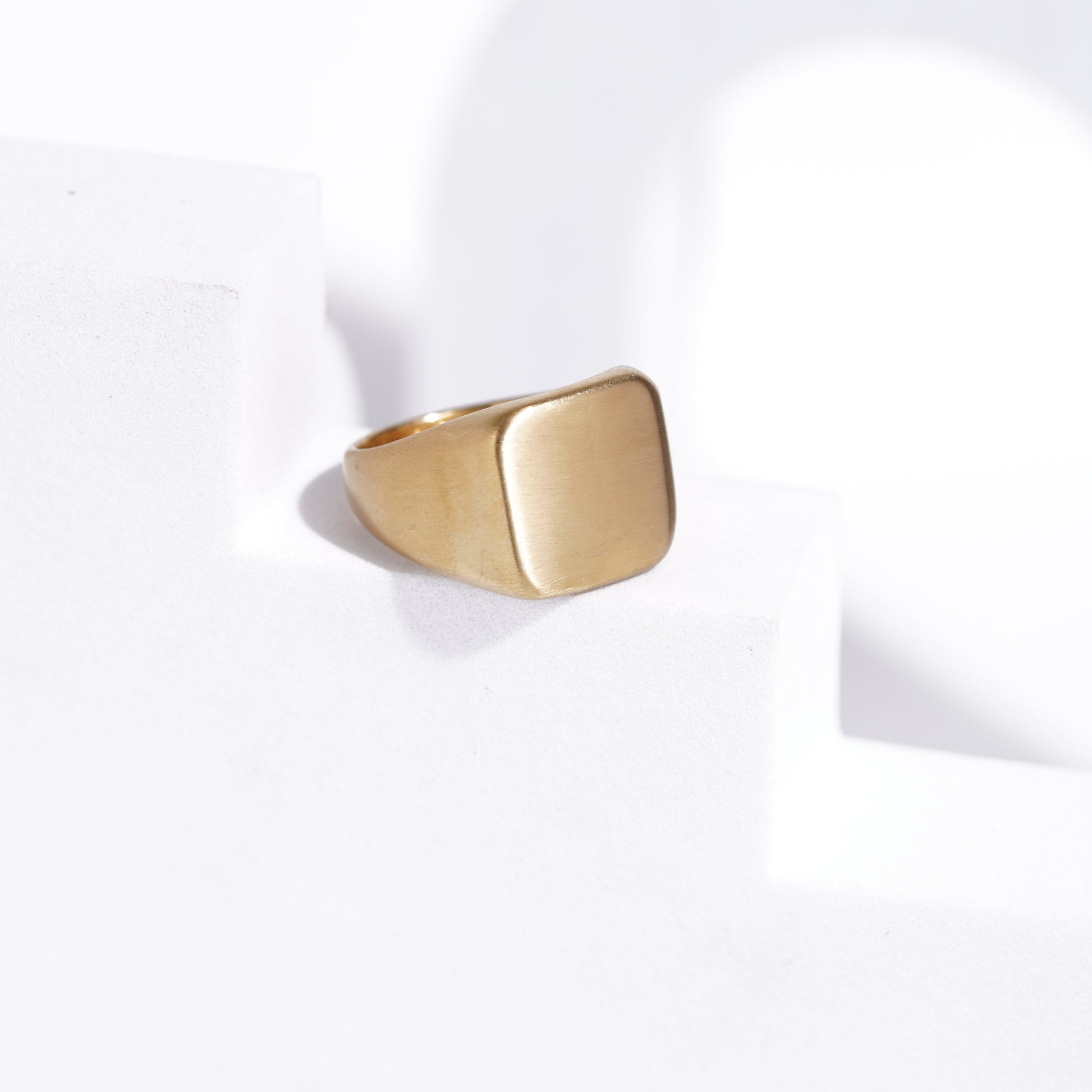 (831) Matte Gold Signet Ring