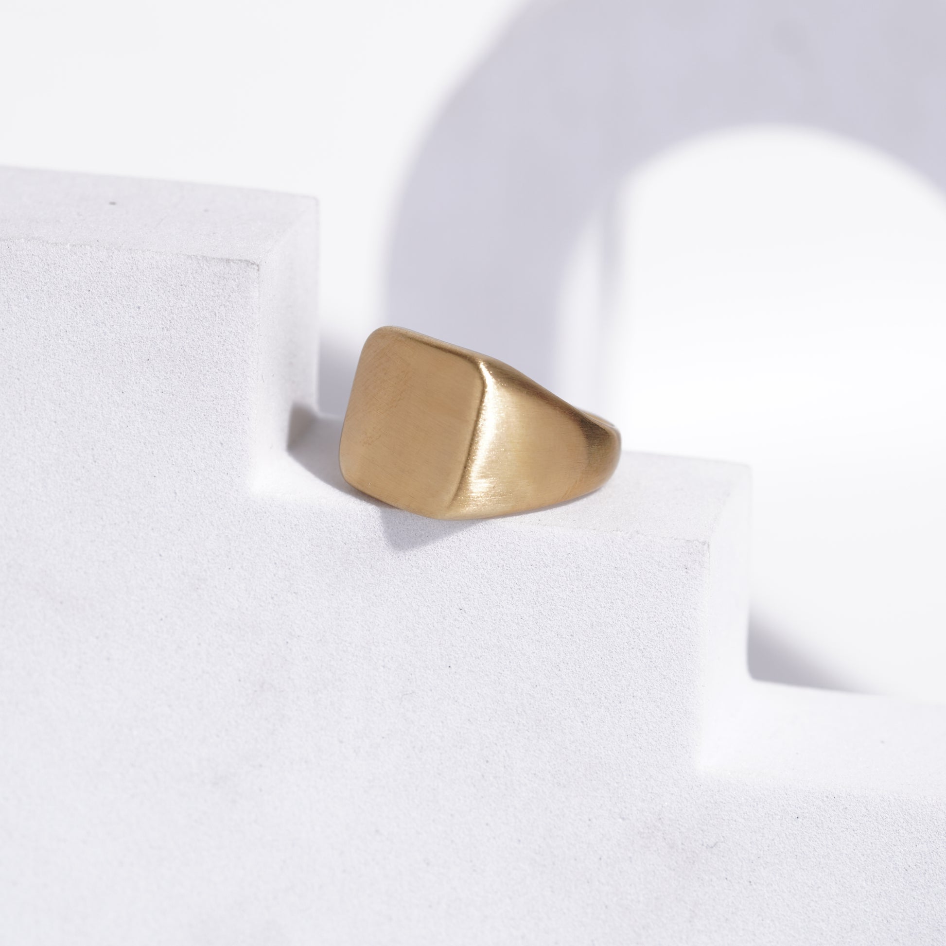 (831) Matte Gold Signet Ring