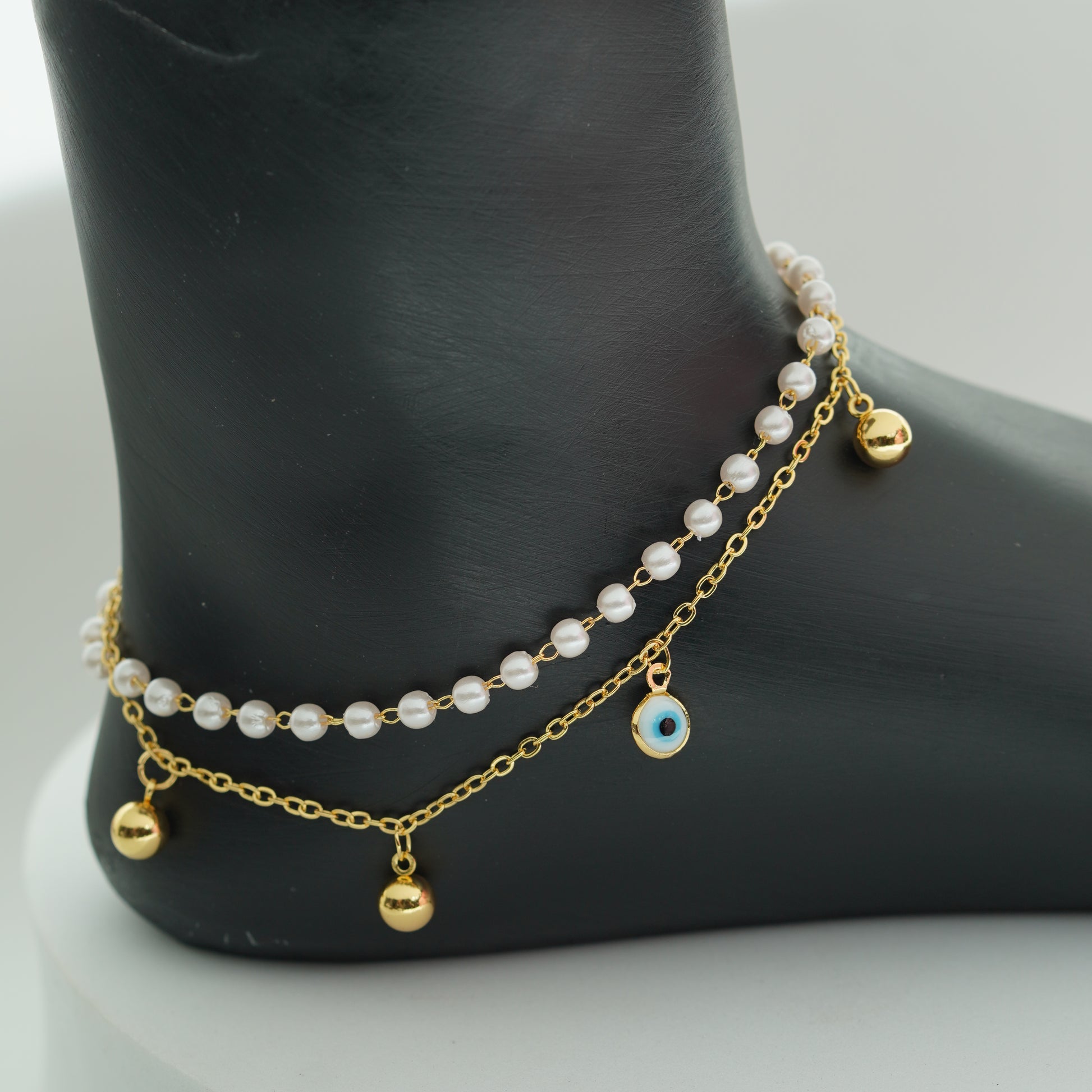 (4B) EVIL EYE ELEGANCE ANKLET